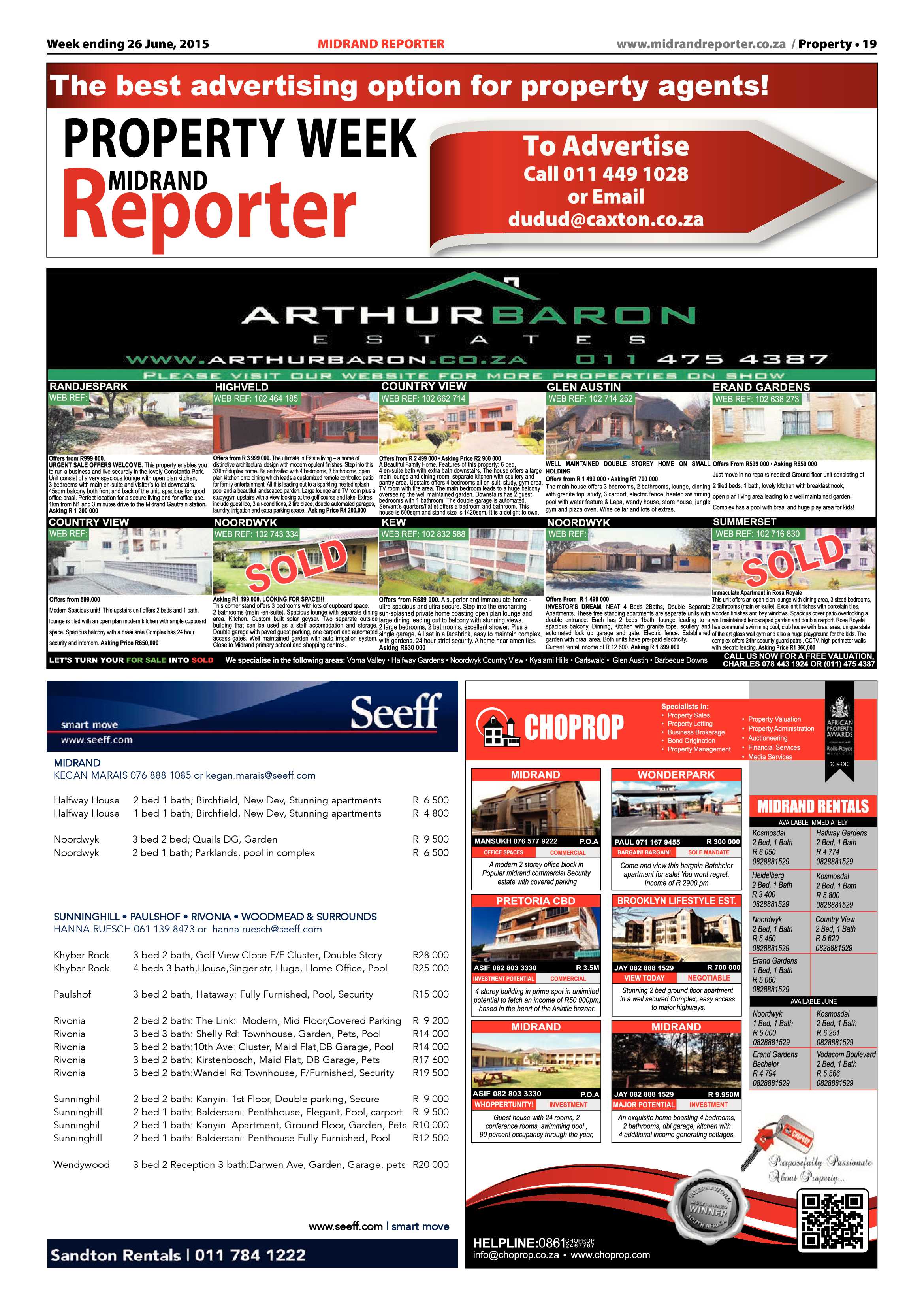 Midrand Reporter 26 June 2015 page 19