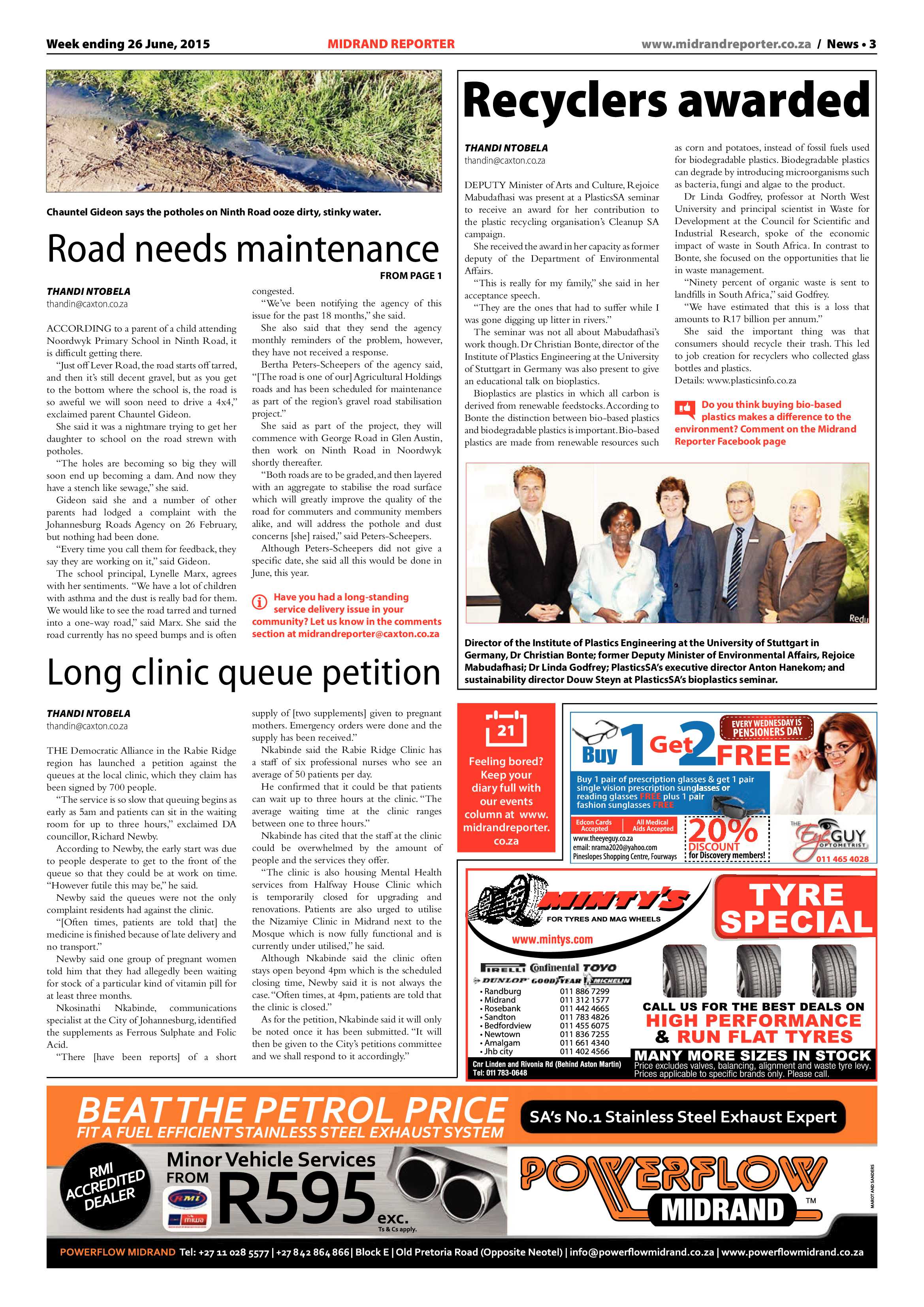 Midrand Reporter 26 June 2015 page 3