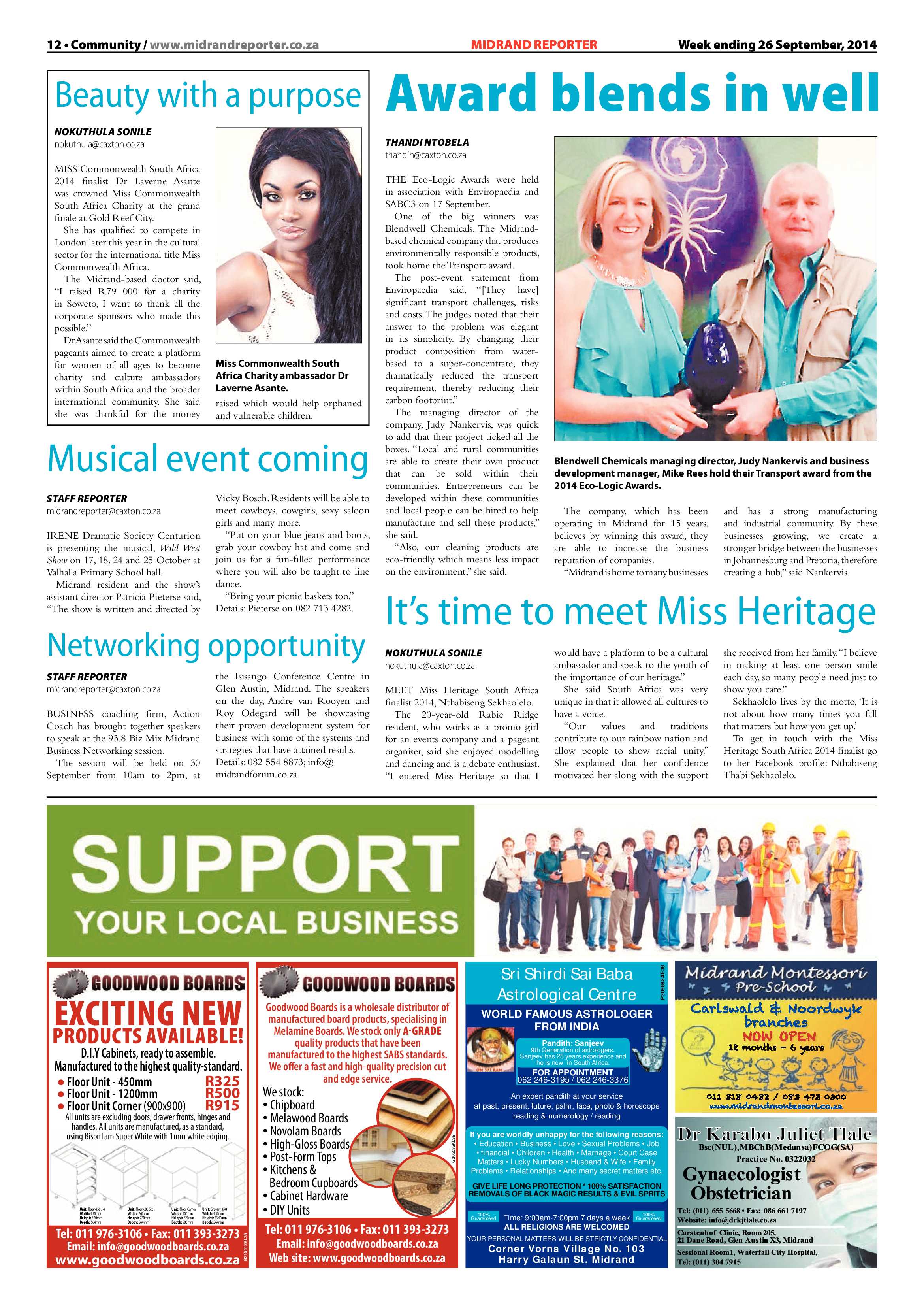 Midrand Reporter 26 September 2014 page 12