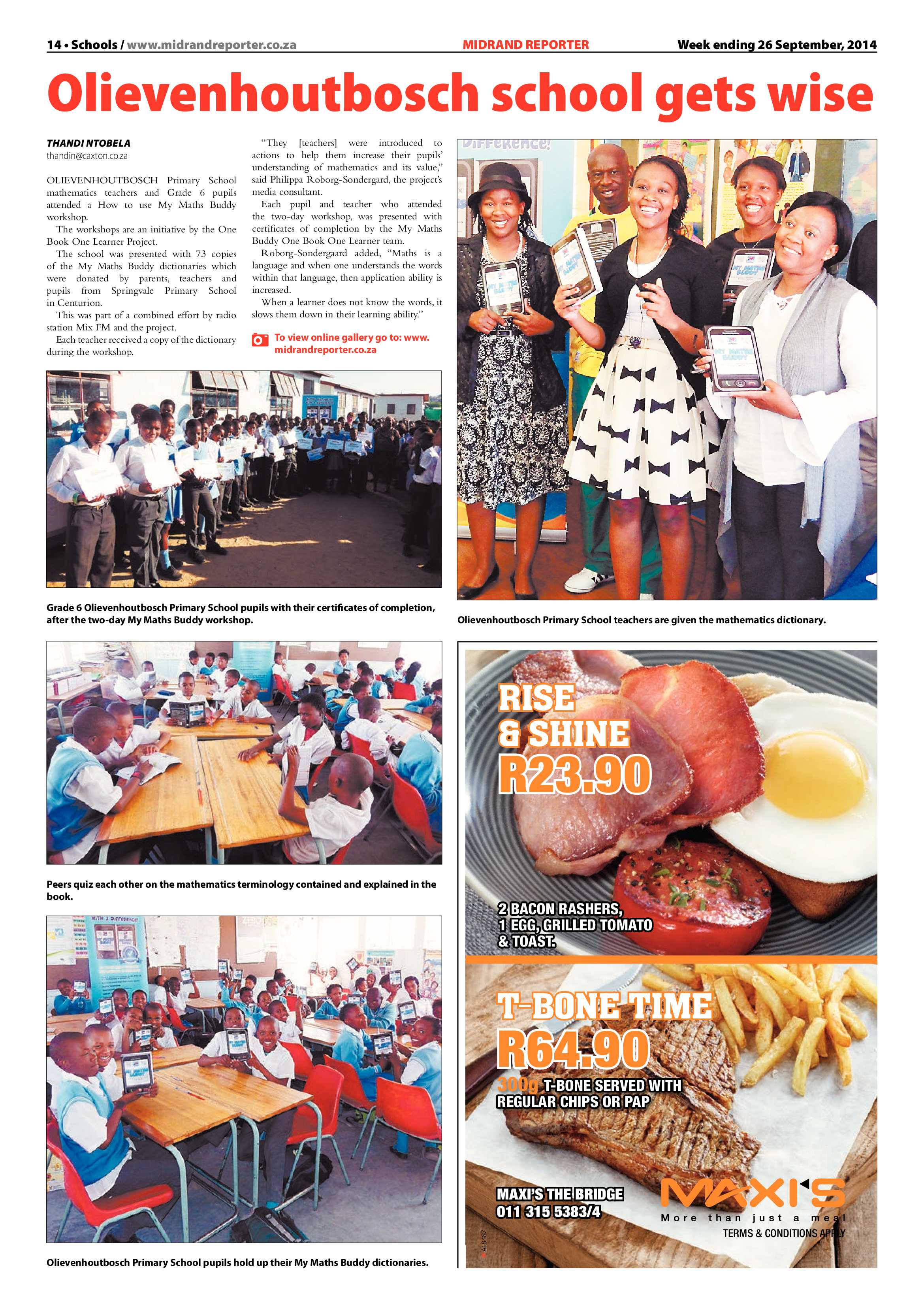 Midrand Reporter 26 September 2014 page 14