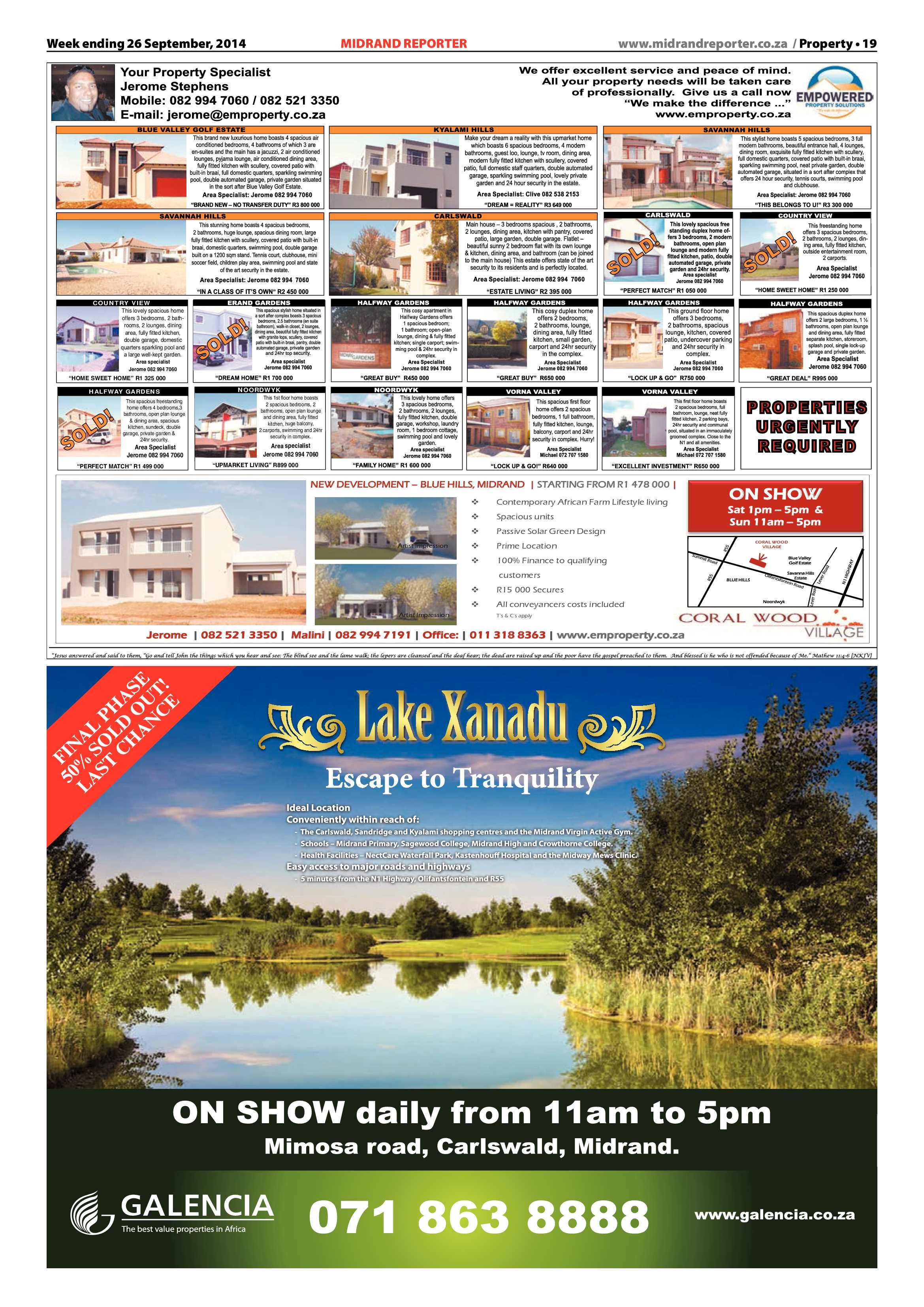 Midrand Reporter 26 September 2014 page 19