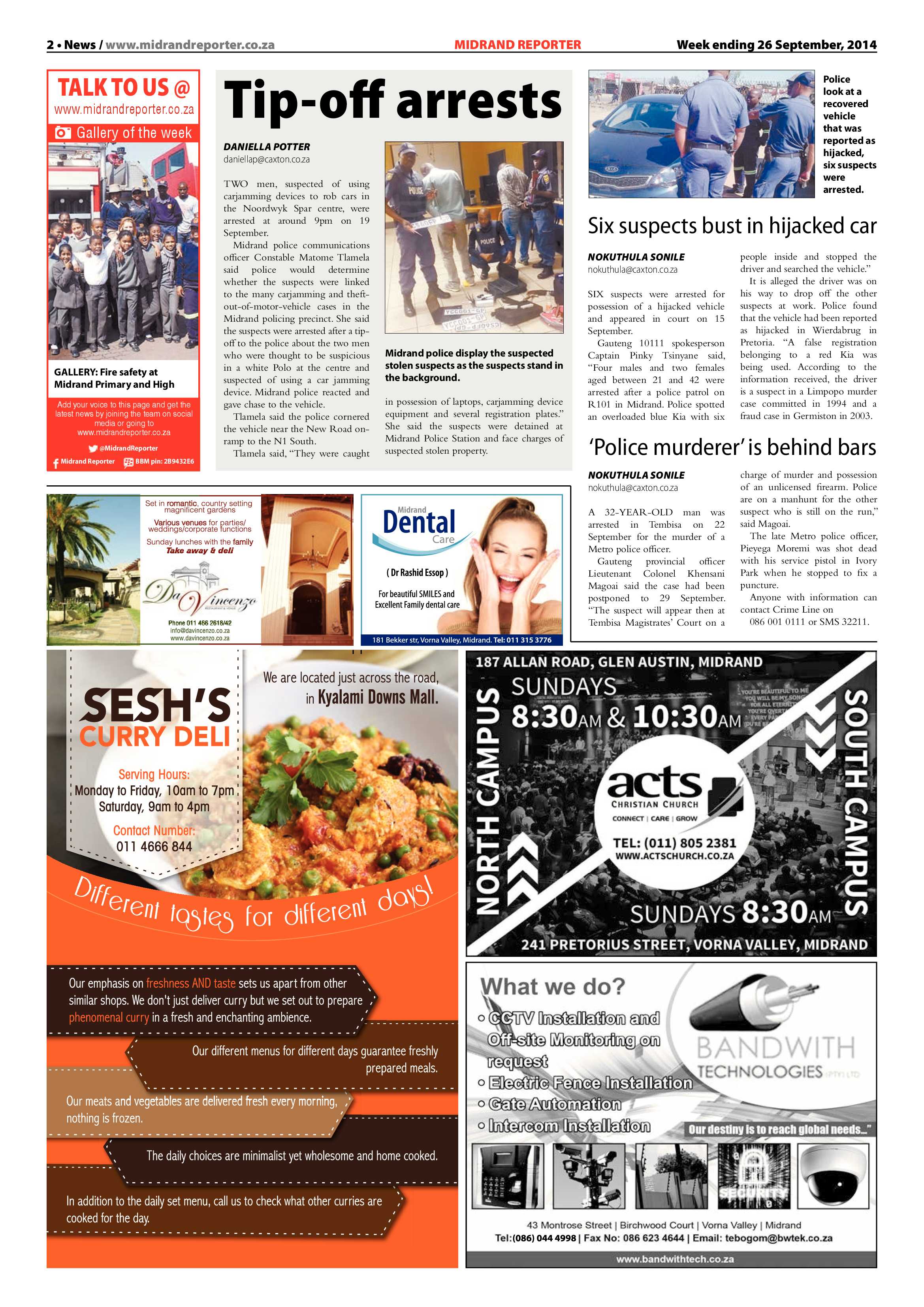 Midrand Reporter 26 September 2014 page 2