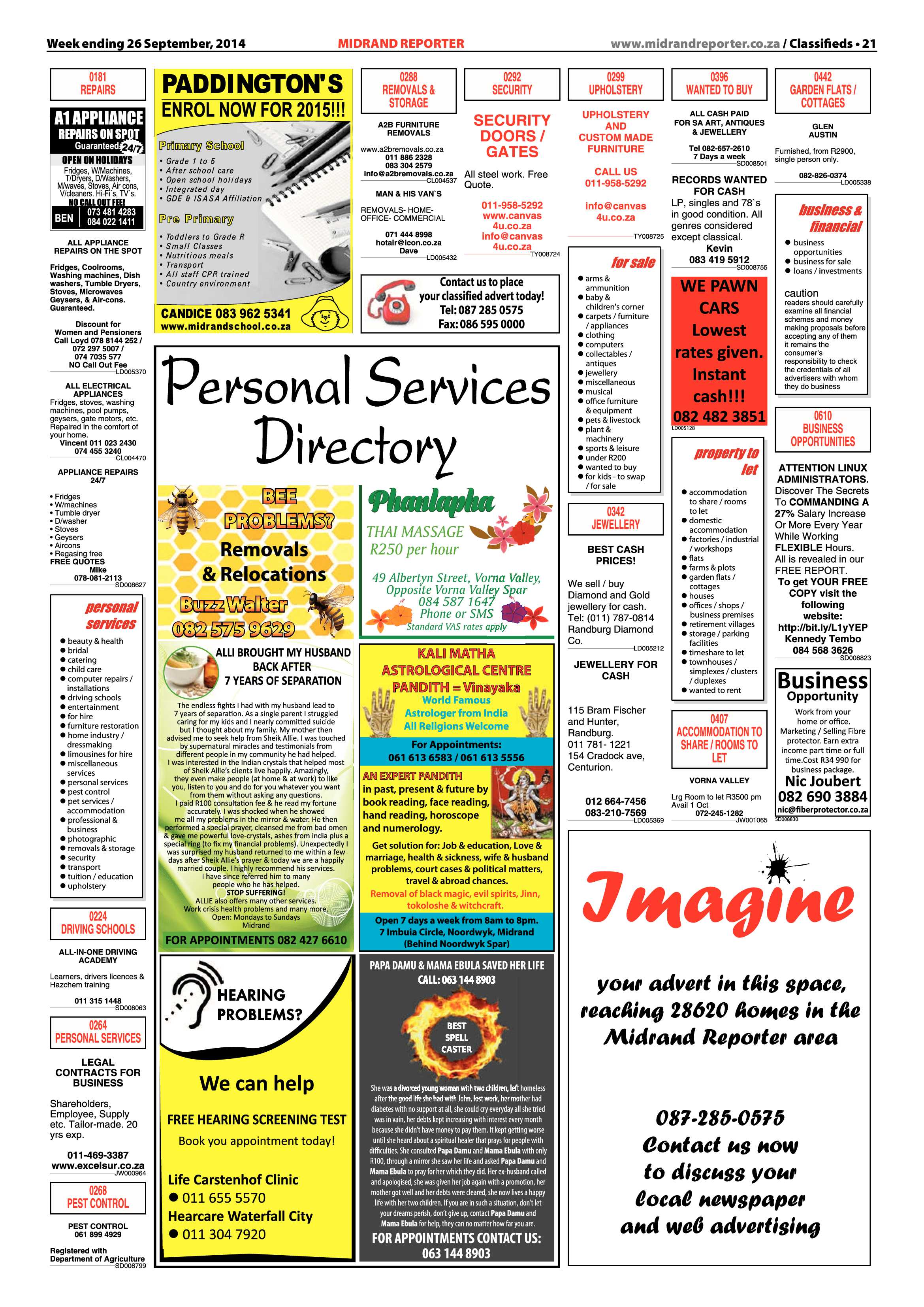 Midrand Reporter 26 September 2014 page 21