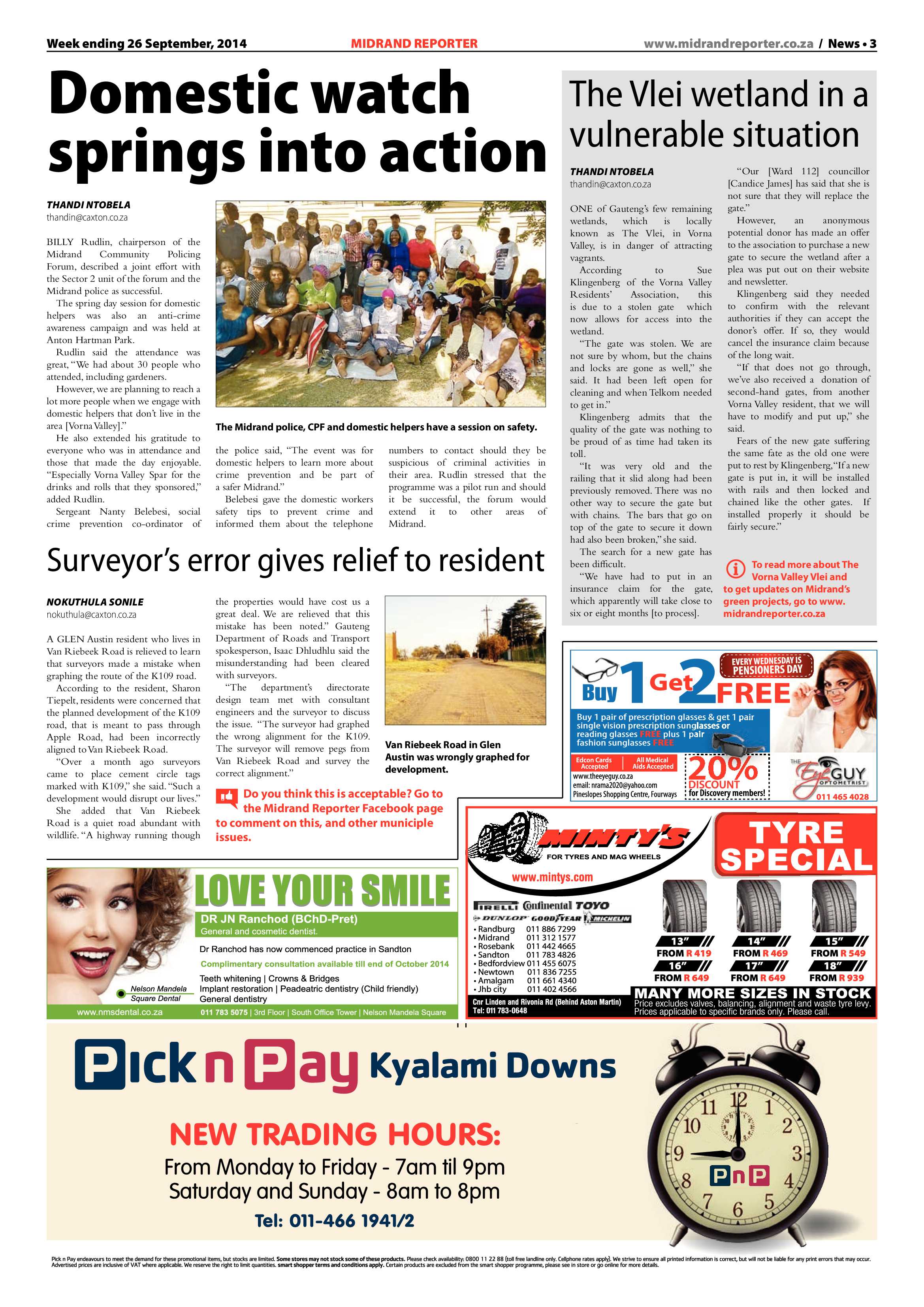 Midrand Reporter 26 September 2014 page 3