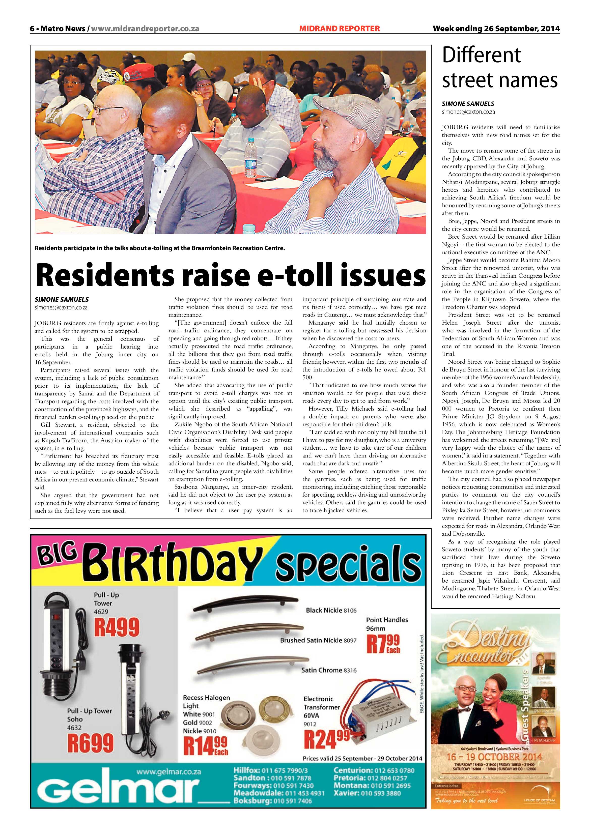 Midrand Reporter 26 September 2014 page 6