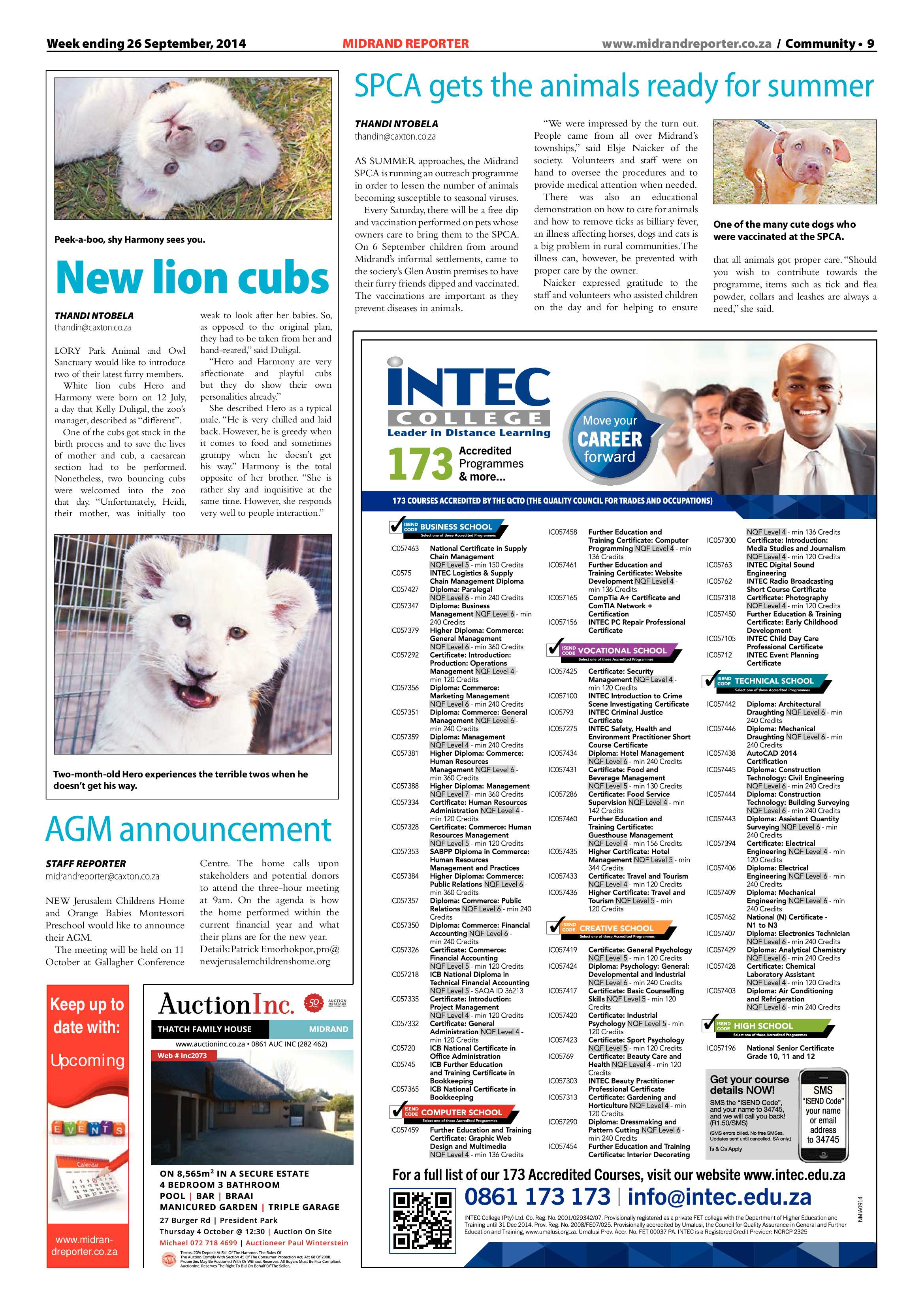 Midrand Reporter 26 September 2014 page 9