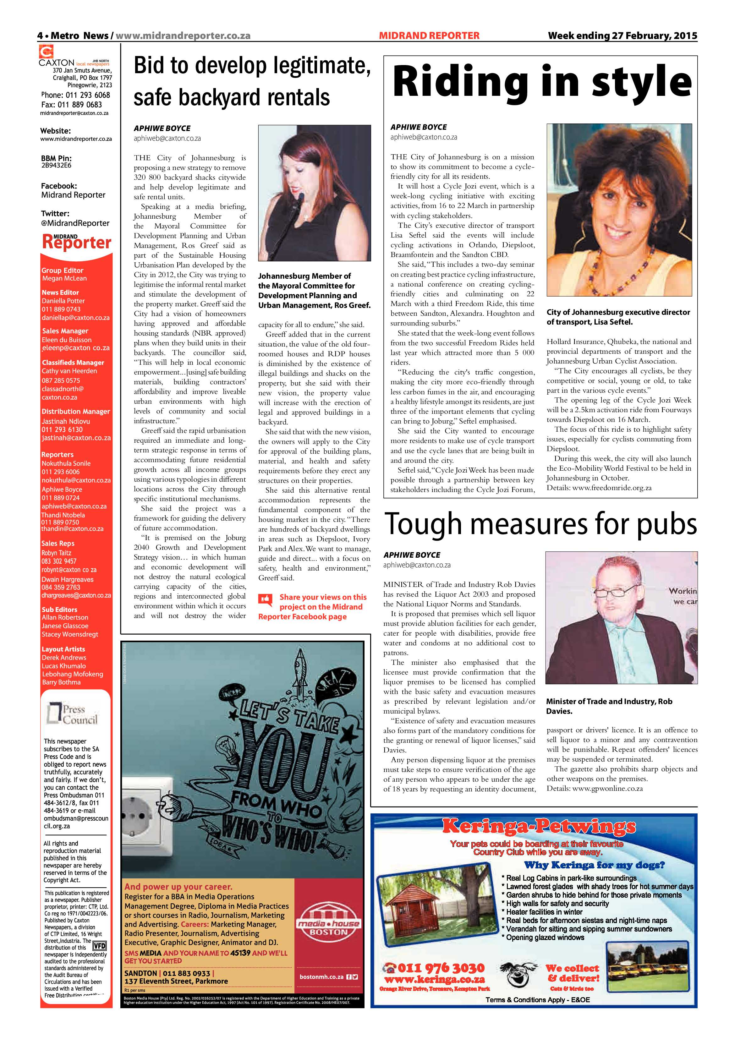 Midrand Reporter 27 February 2015 page 4