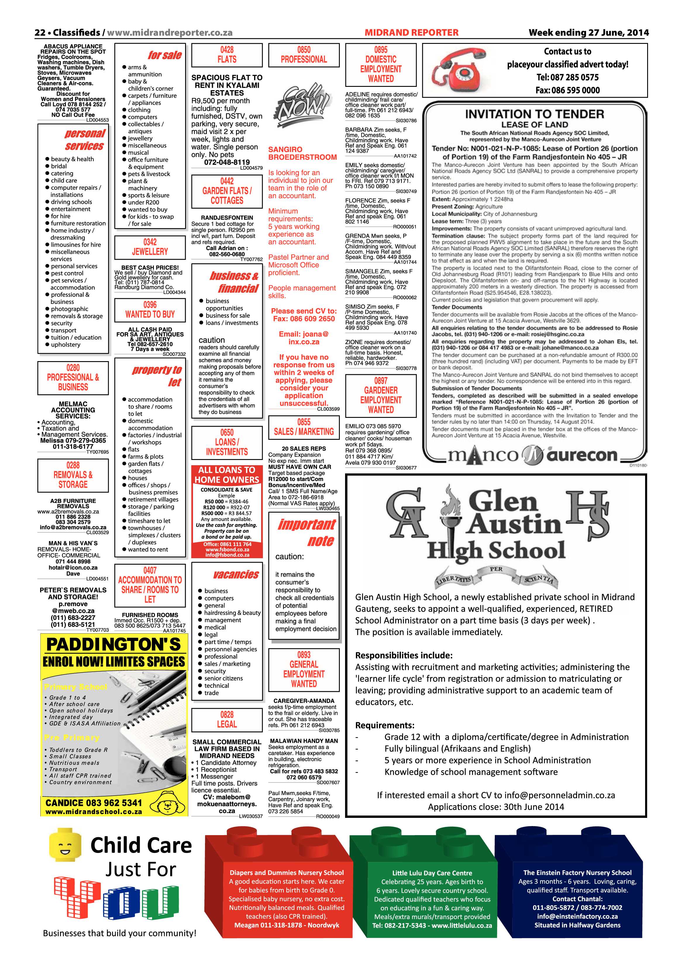 Midrand Reporter 27 June 2014 page 22