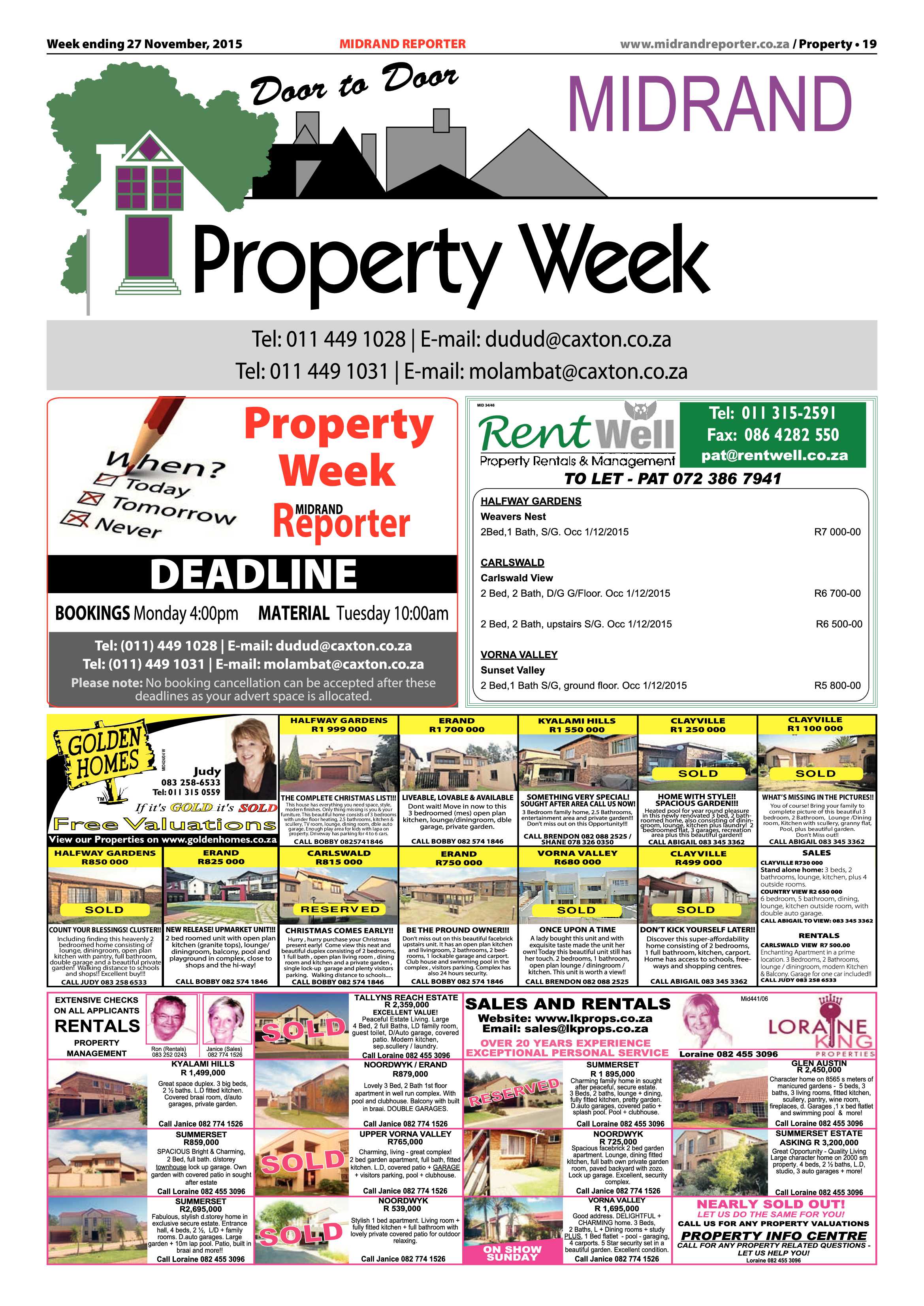 Midrand Reporter 27 November 2015 page 19