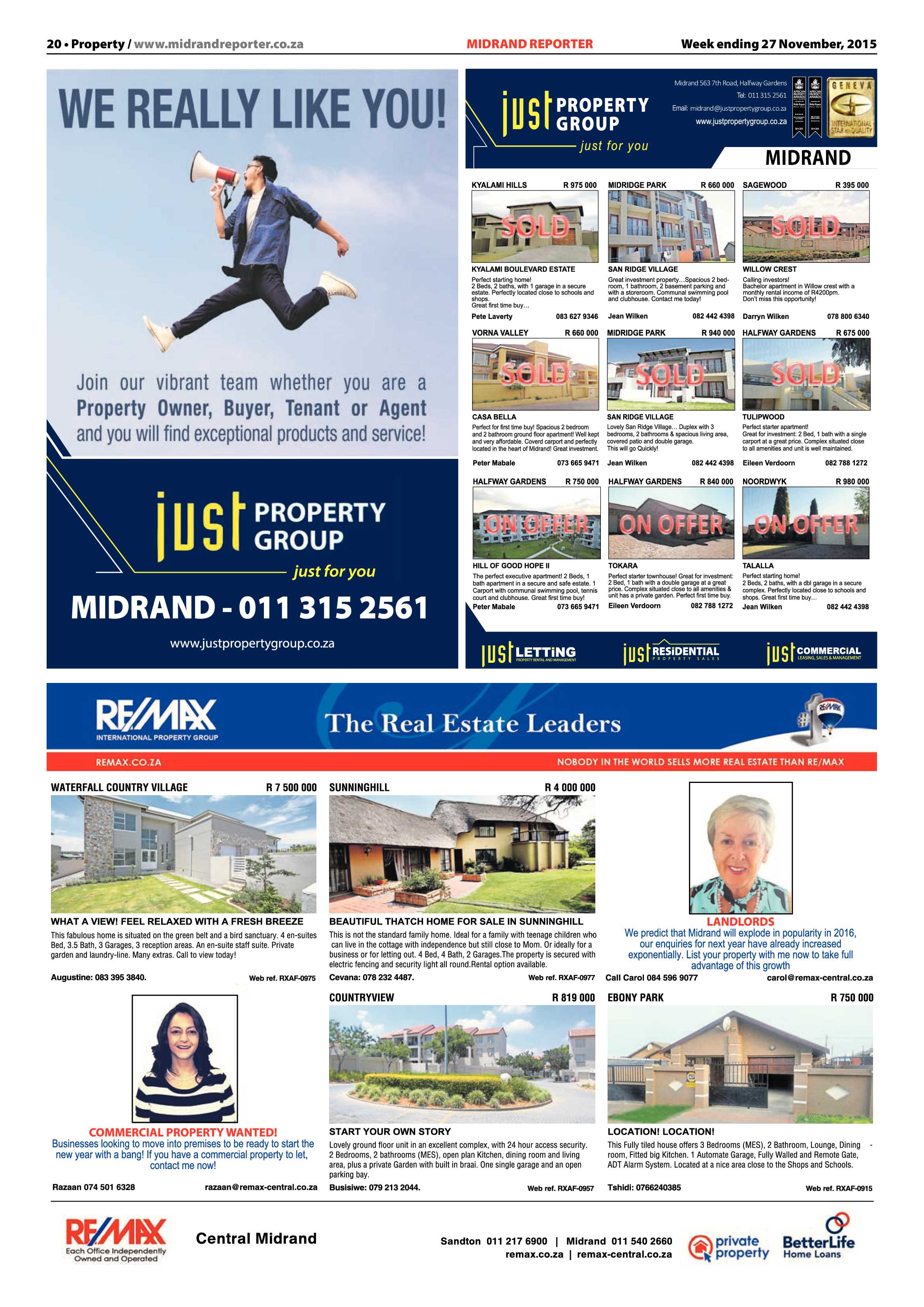 Midrand Reporter 27 November 2015 page 20