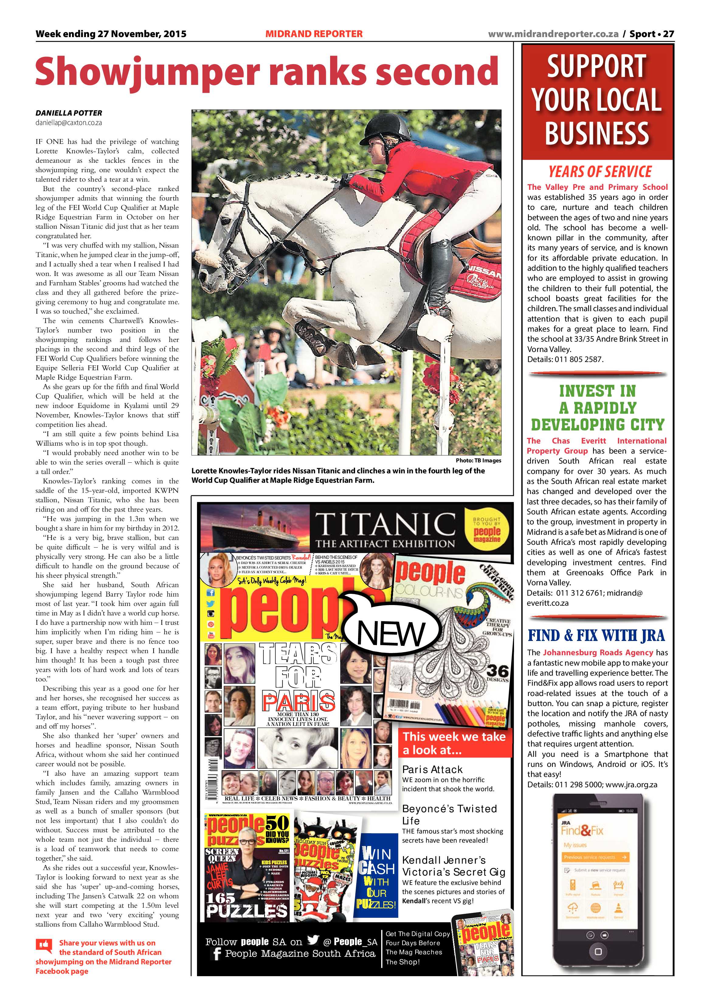 Midrand Reporter 27 November 2015 page 27