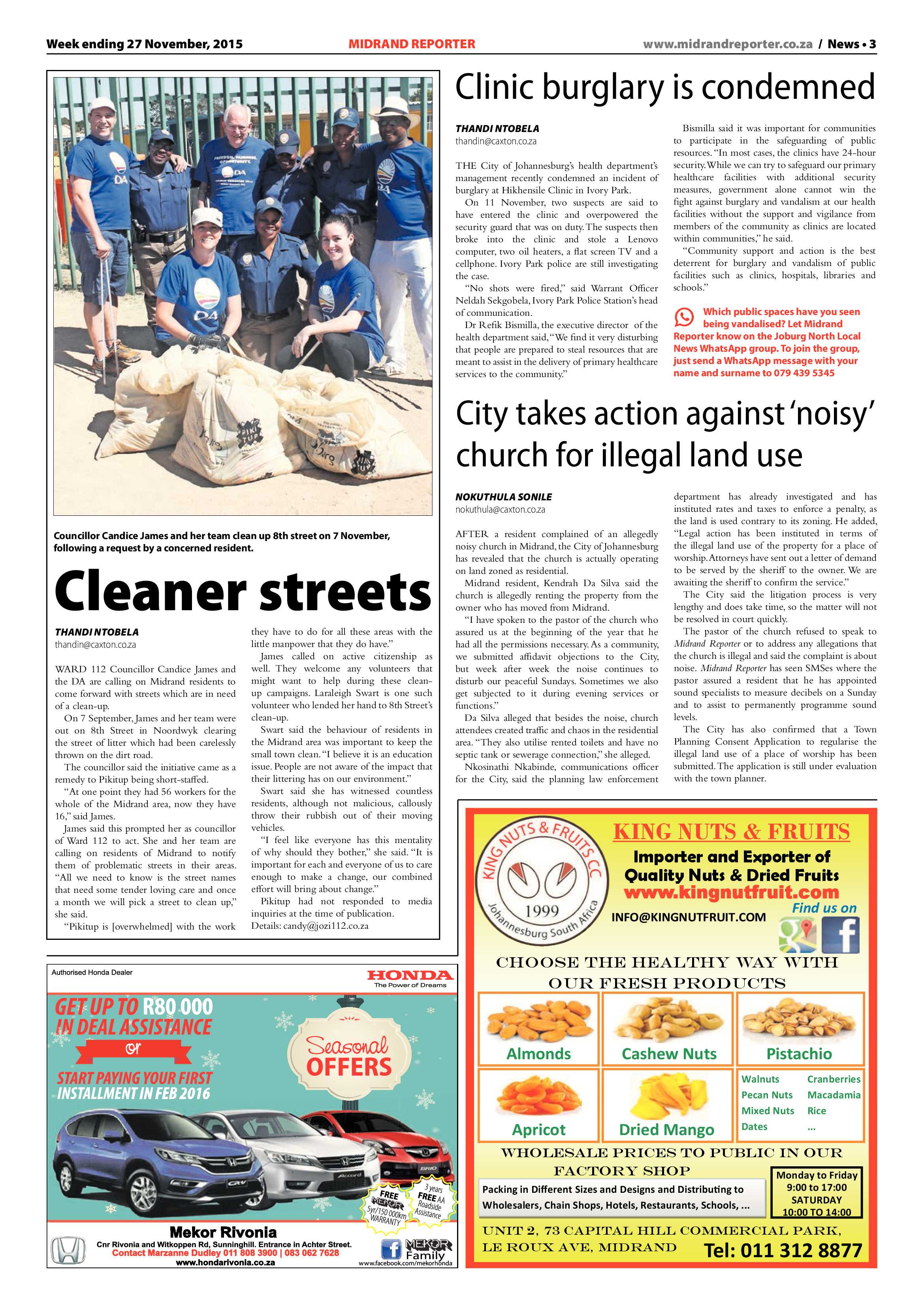 Midrand Reporter 27 November 2015 page 3