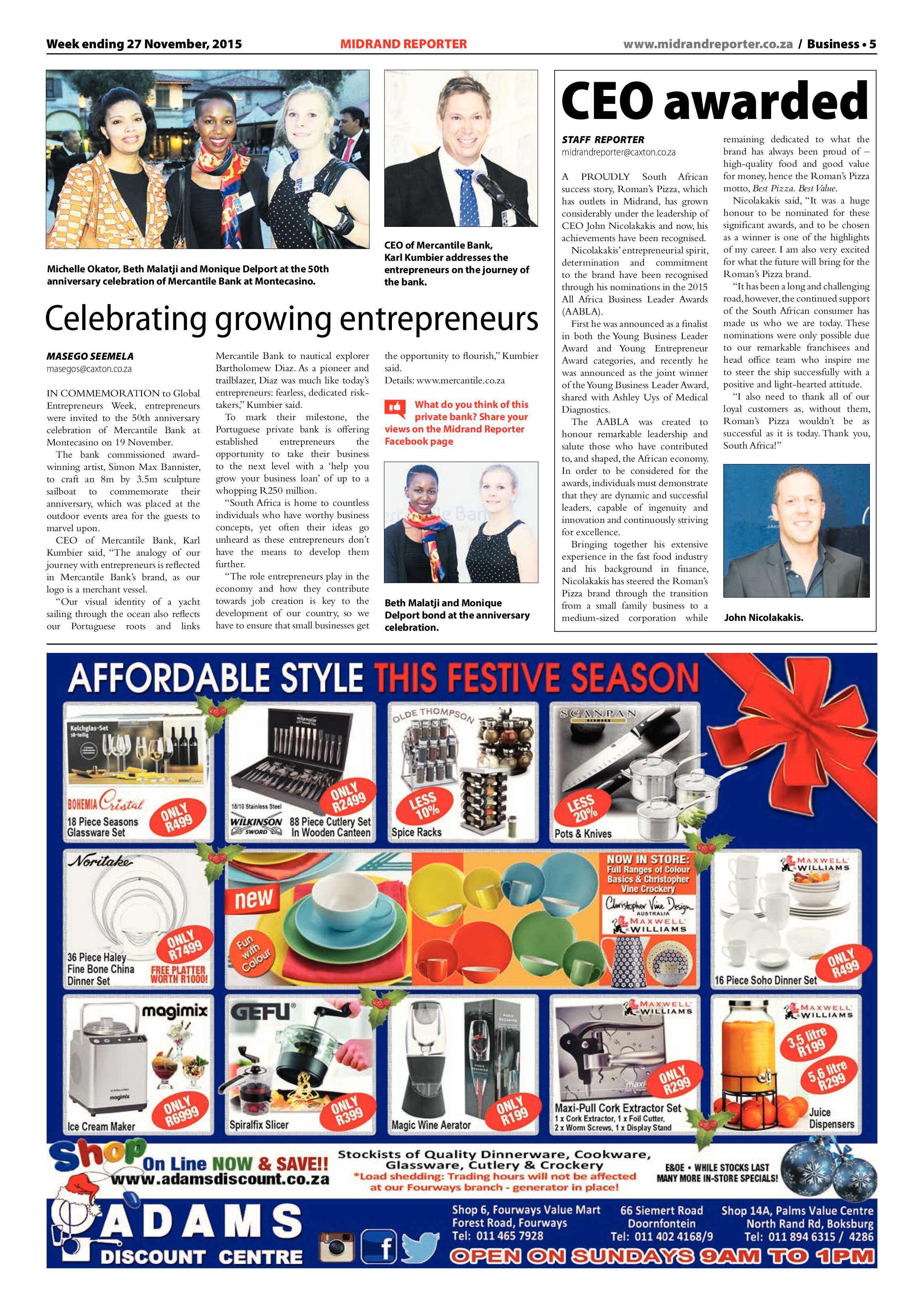 Midrand Reporter 27 November 2015 page 5