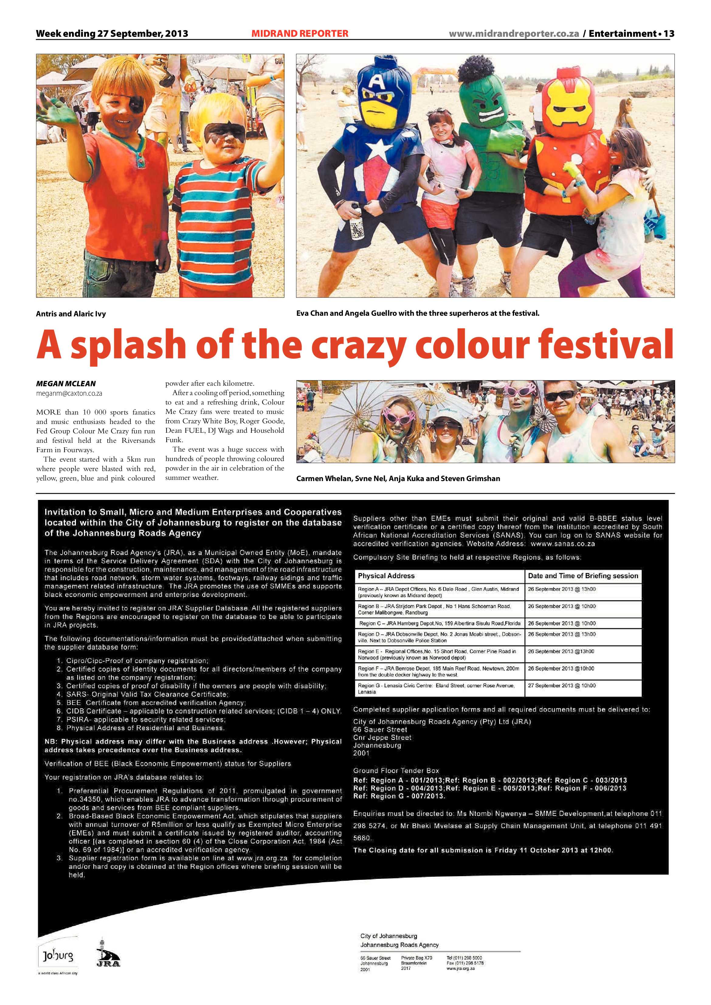 Midrand Reporter 27 September 2013 page 13