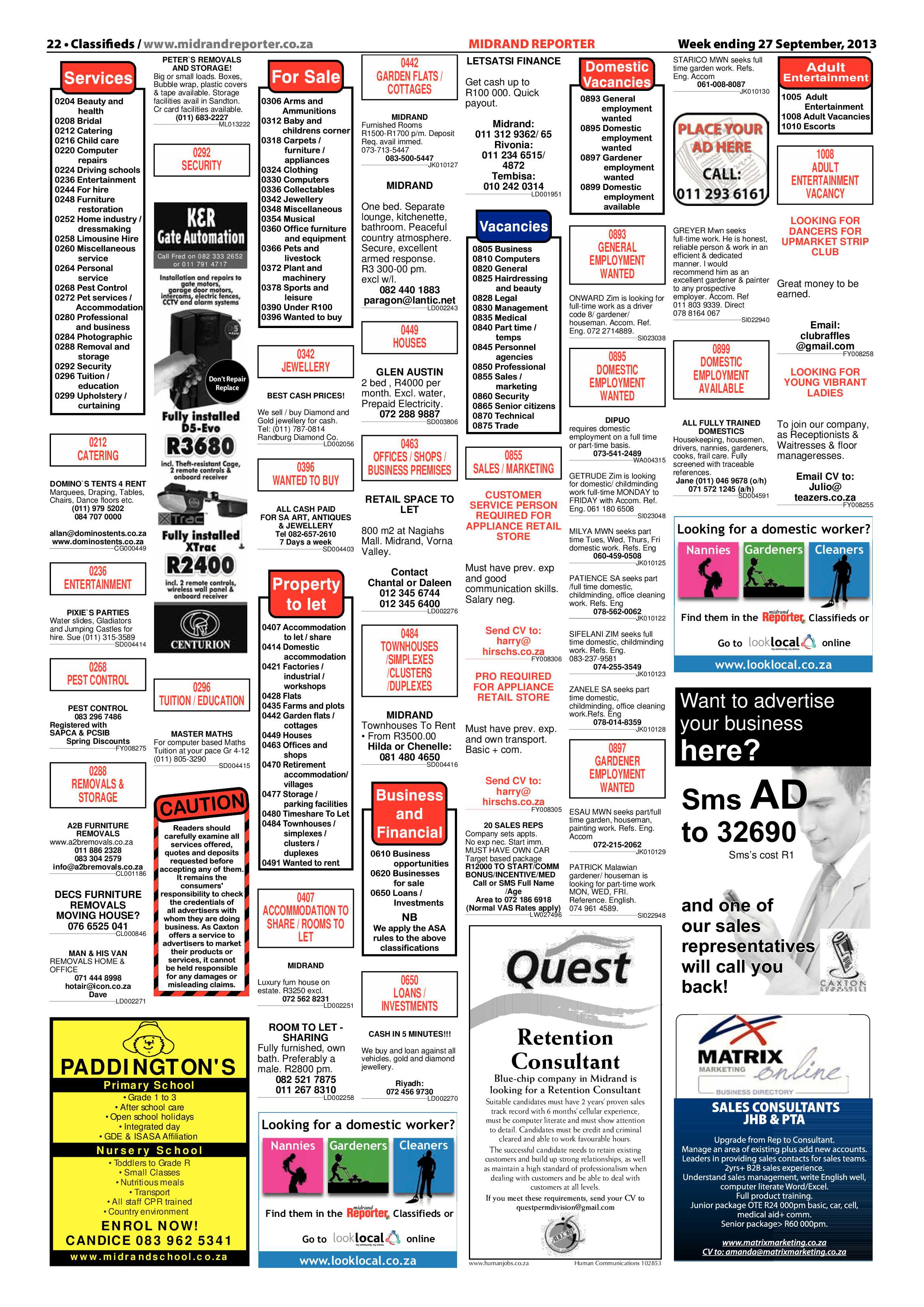 Midrand Reporter 27 September 2013 page 22