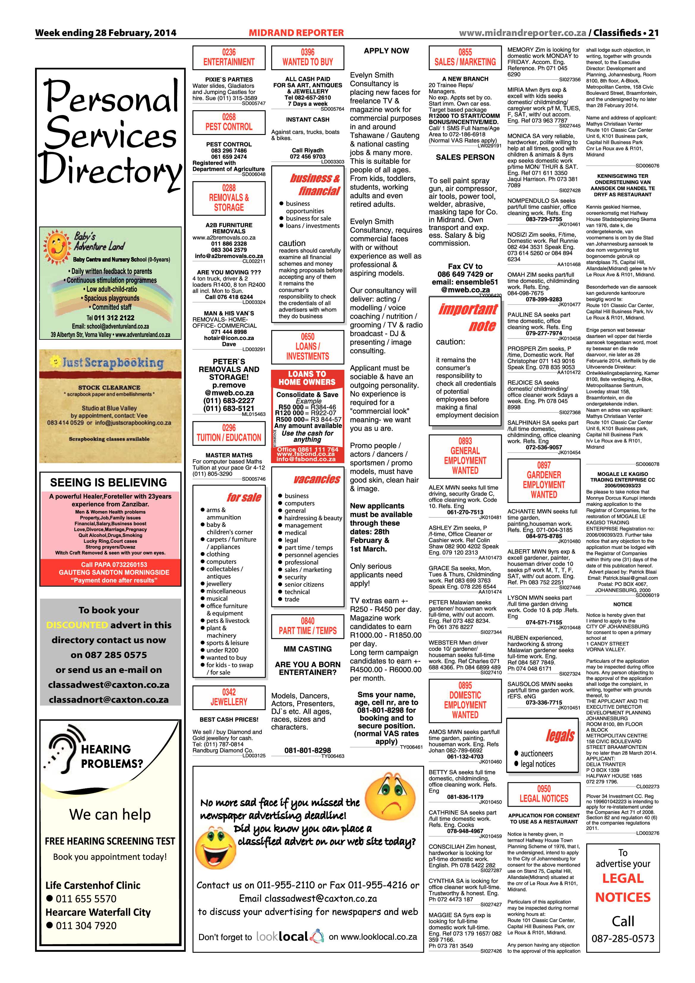 Midrand Reporter 28 February 2014 page 21