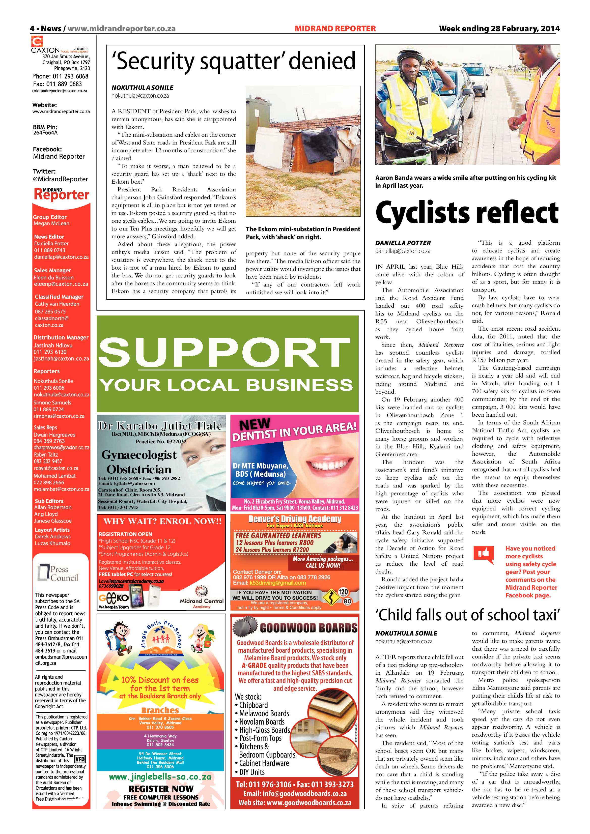 Midrand Reporter 28 February 2014 page 4