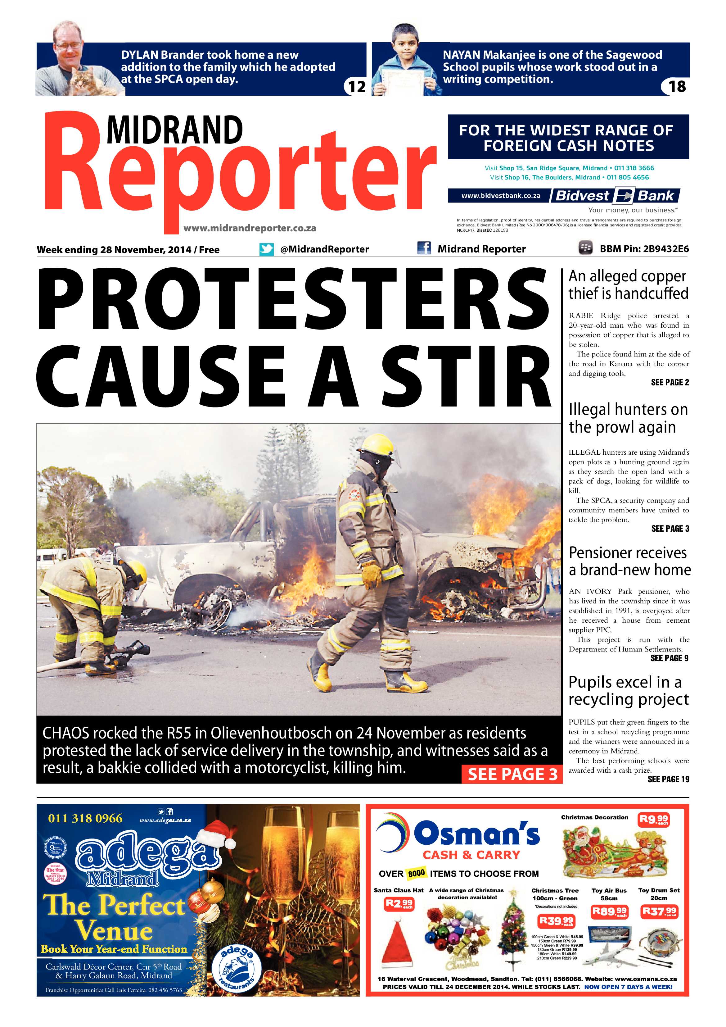 Midrand Reporter 28 November 2014 page 1