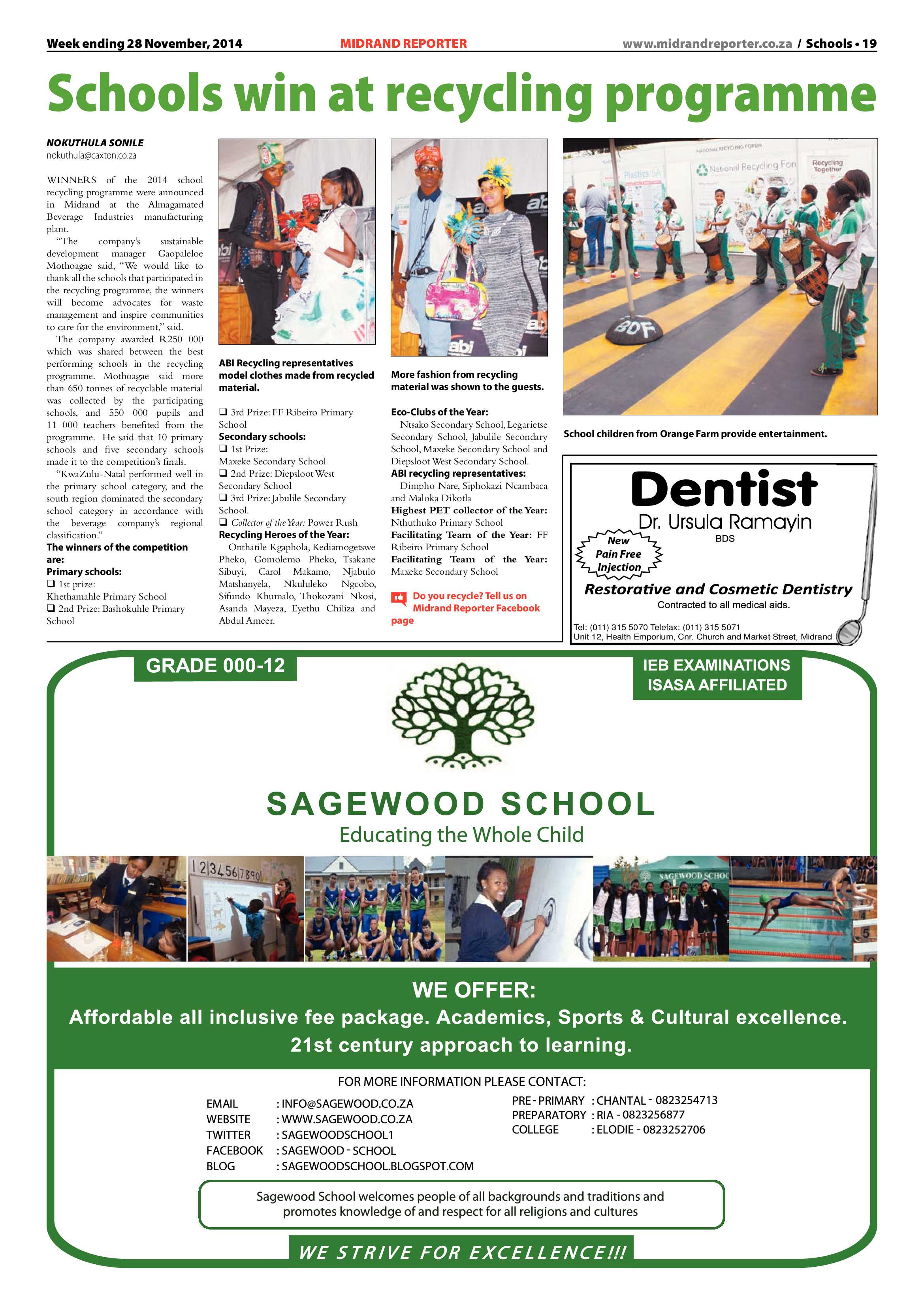 Midrand Reporter 28 November 2014 page 19