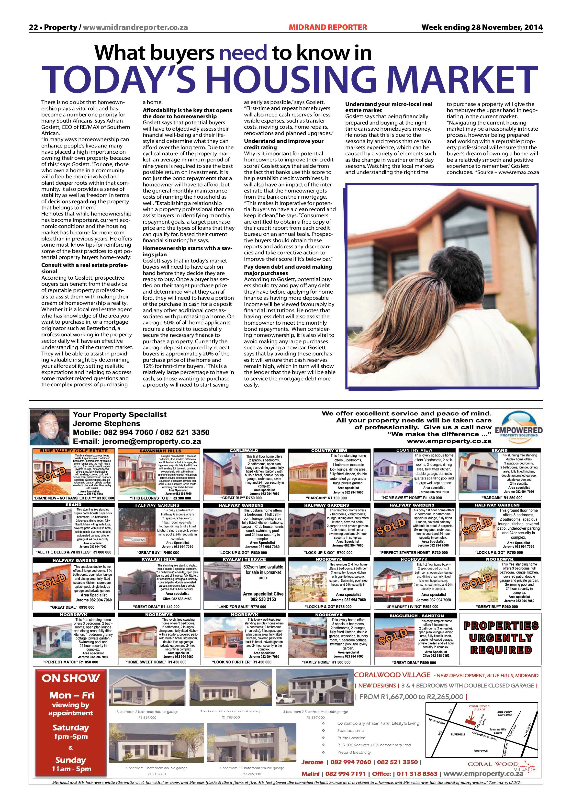 Midrand Reporter 28 November 2014 page 22