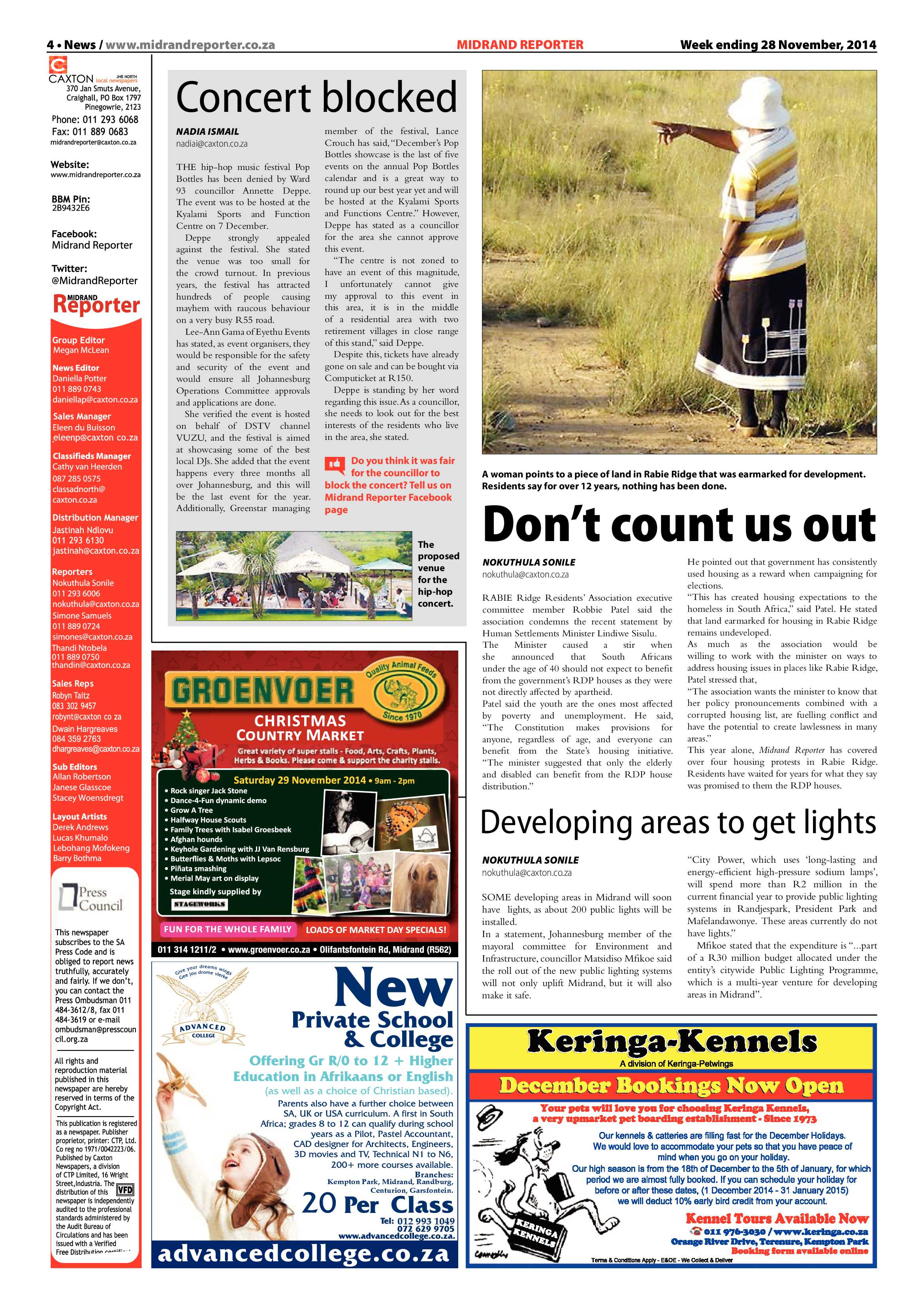 Midrand Reporter 28 November 2014 page 4
