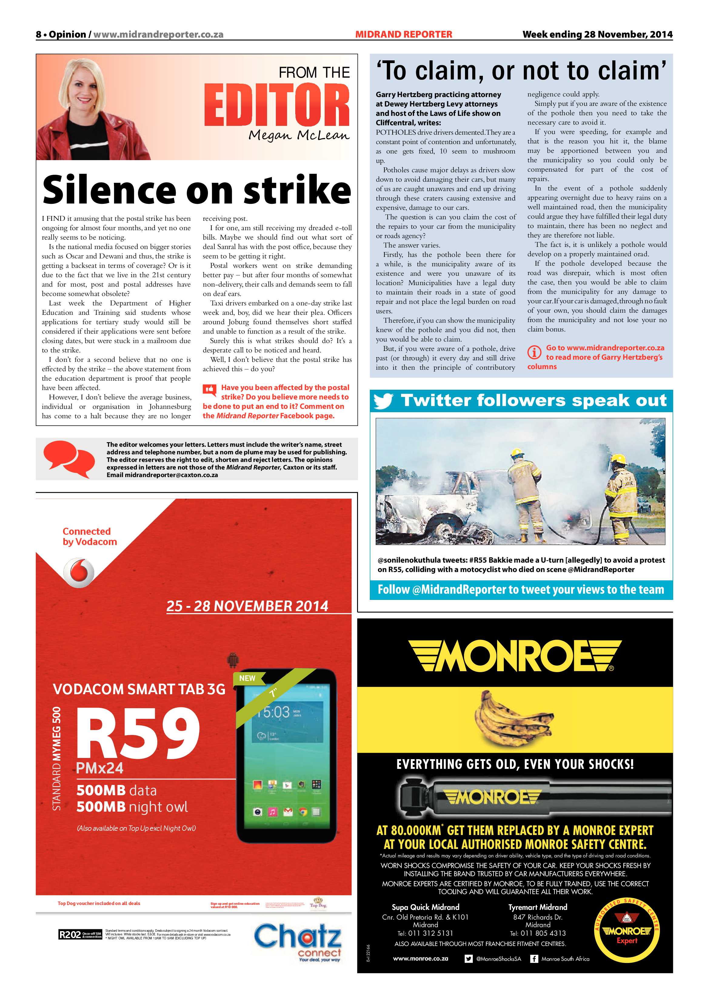 Midrand Reporter 28 November 2014 page 8