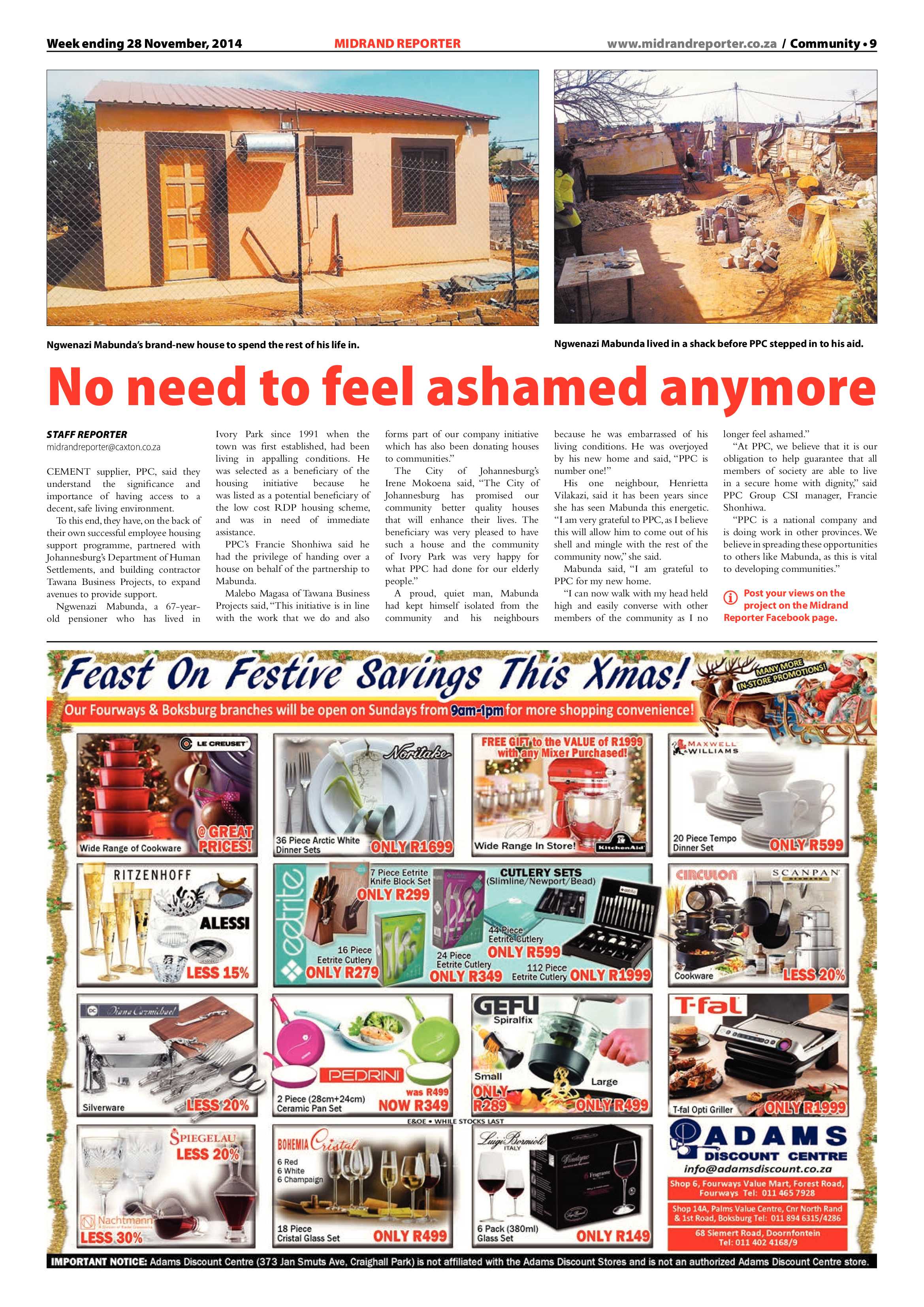 Midrand Reporter 28 November 2014 page 9