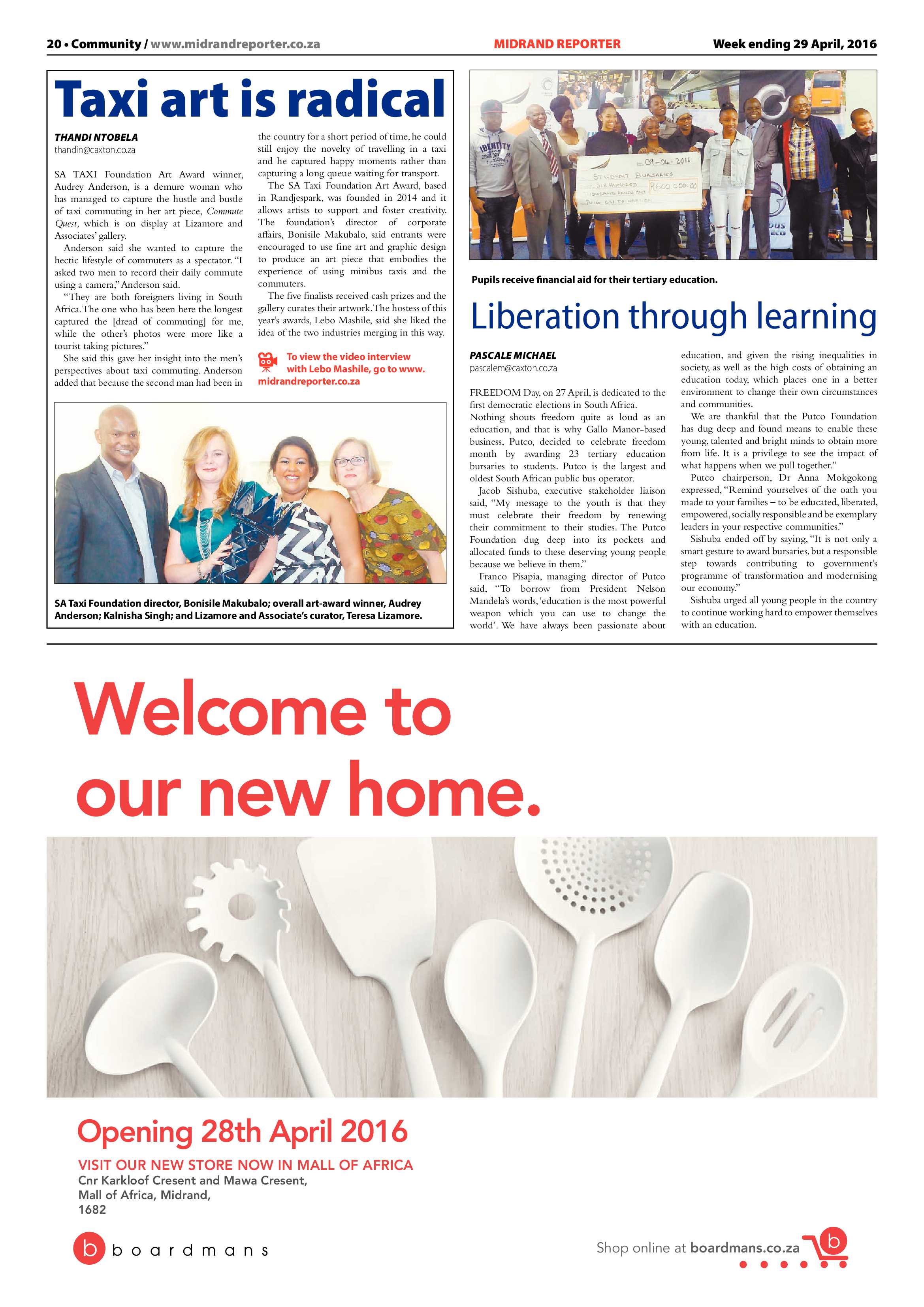 Midrand Reporter 29 April 2016 page 20