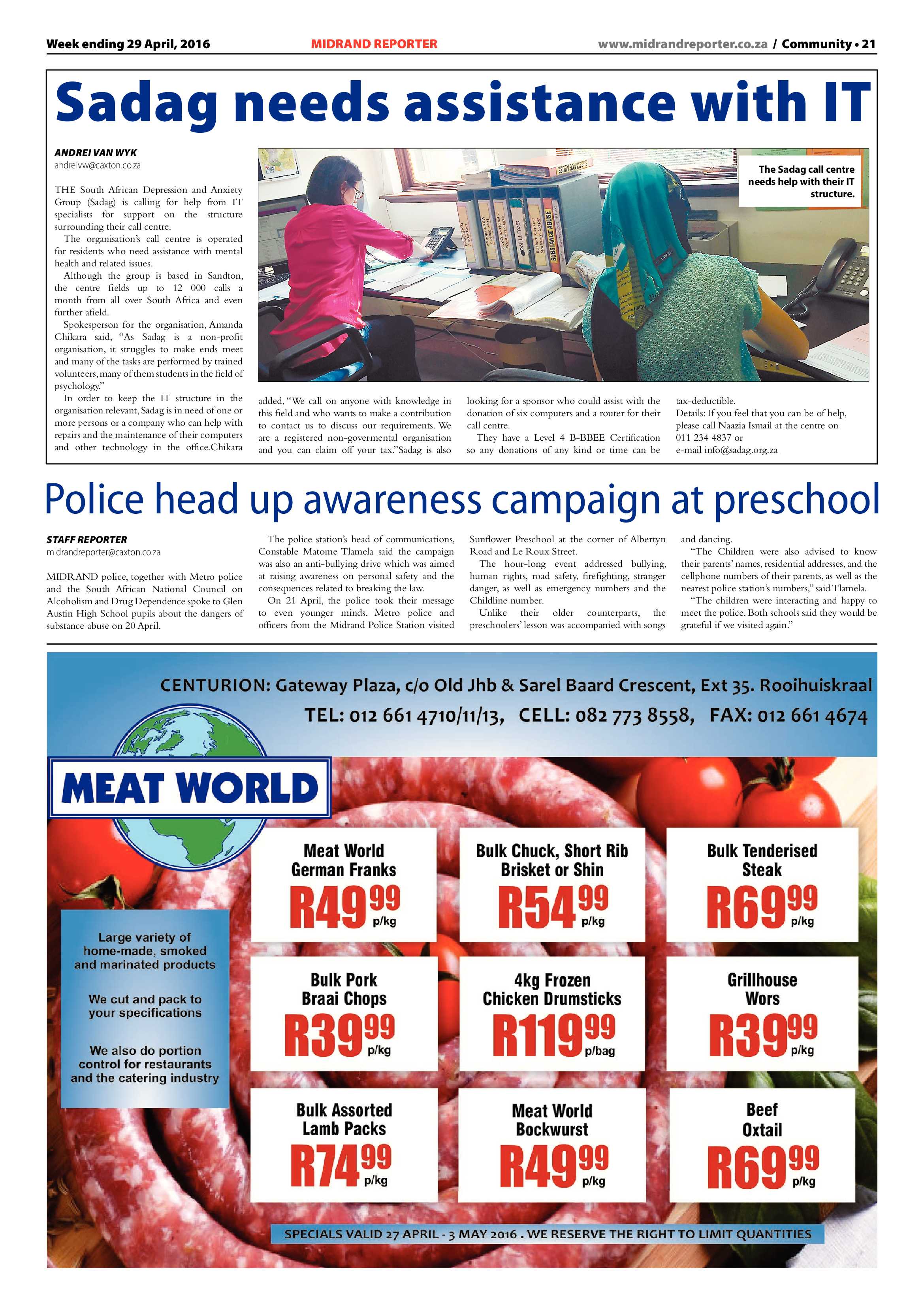 Midrand Reporter 29 April 2016 page 21