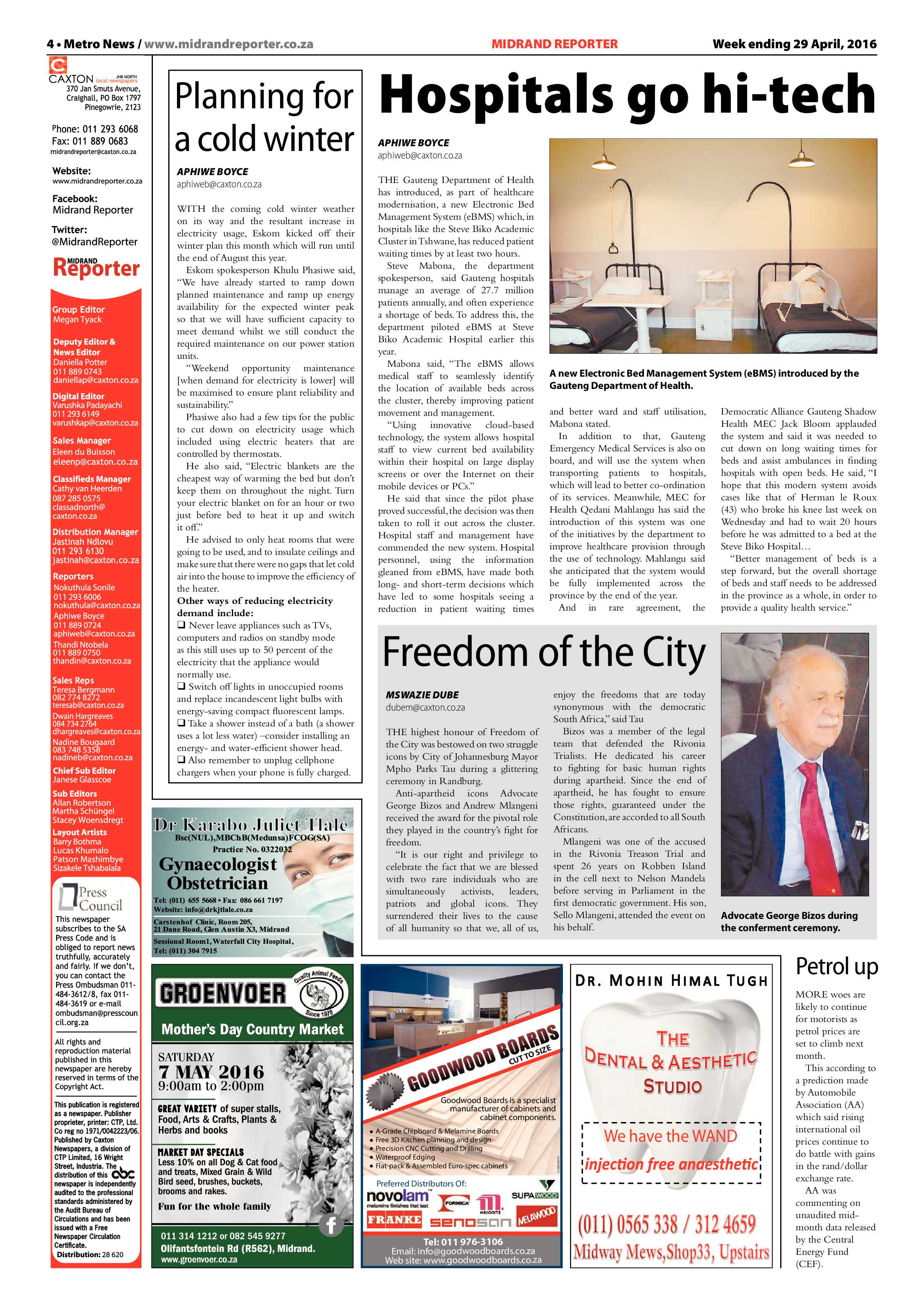 Midrand Reporter 29 April 2016 page 4