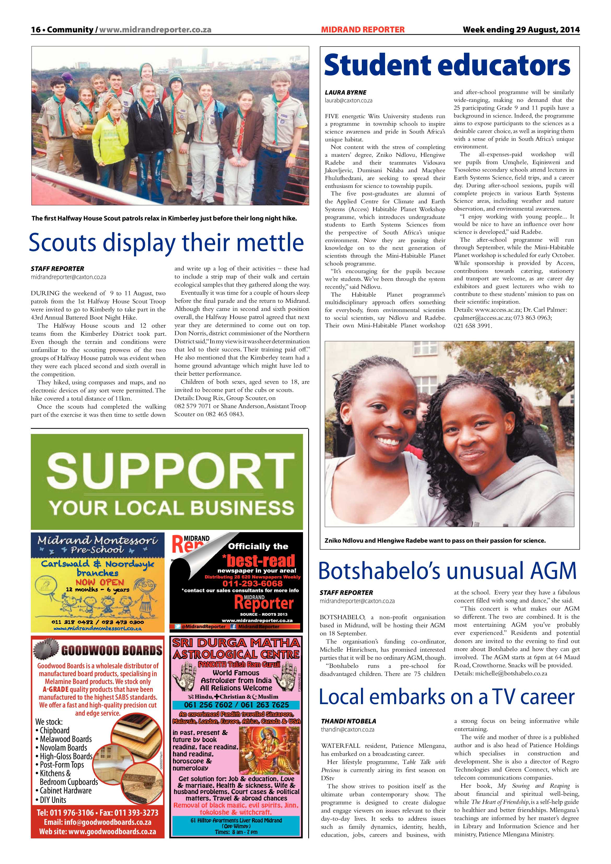 Midrand Reporter 29 August 2014 page 16