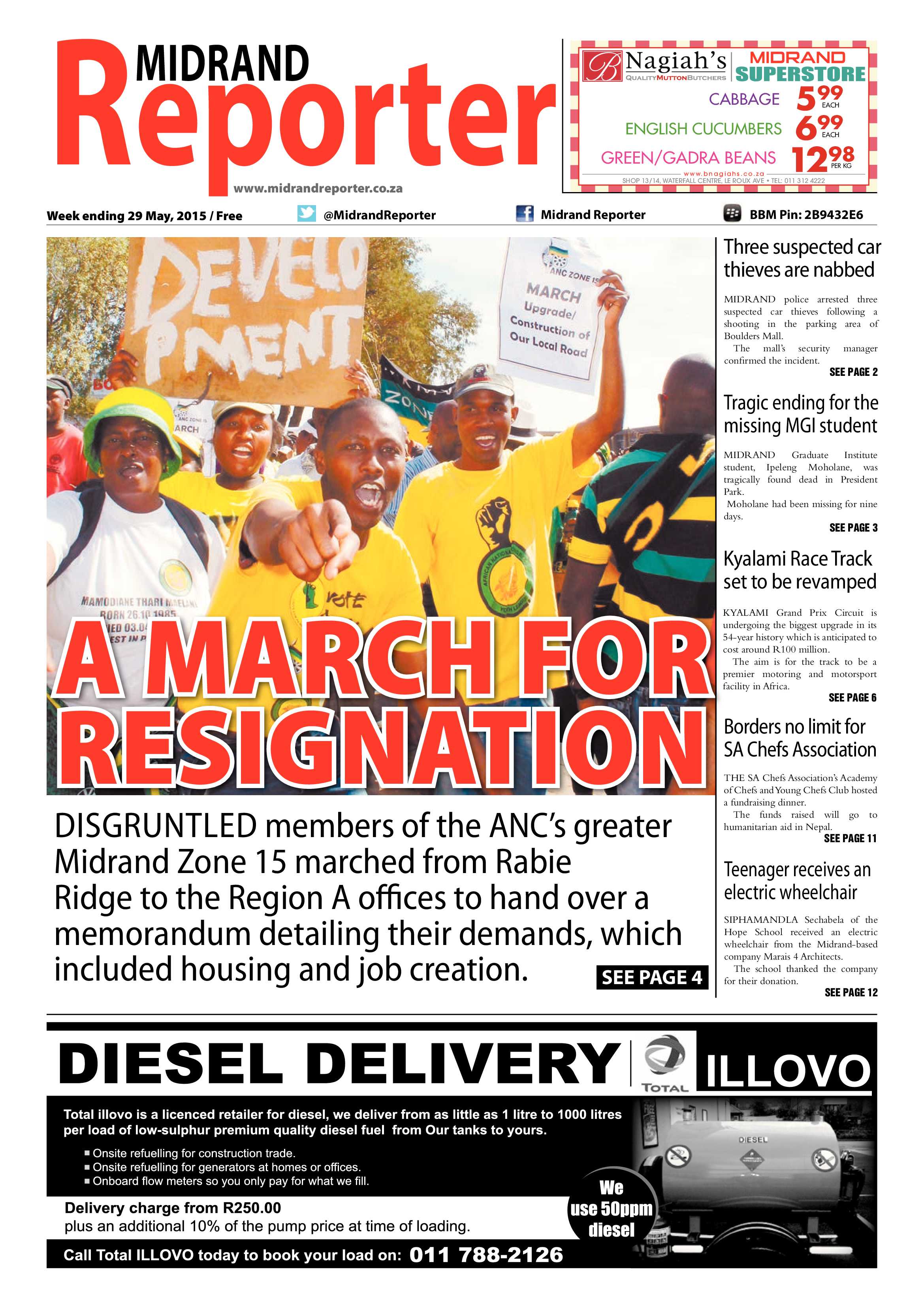 Midrand Reporter 29 May 2015 page 1