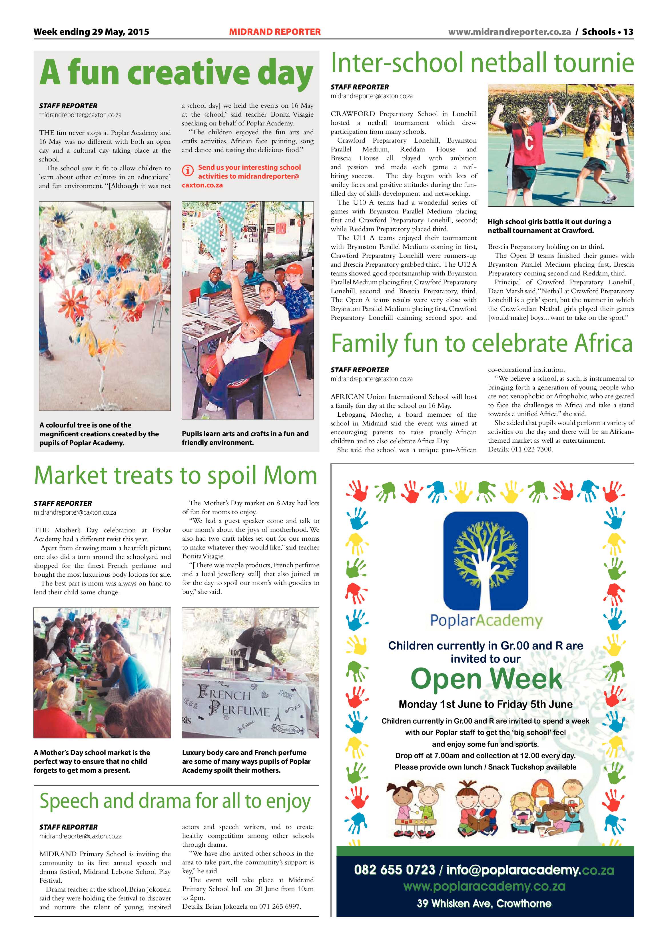 Midrand Reporter 29 May 2015 page 13