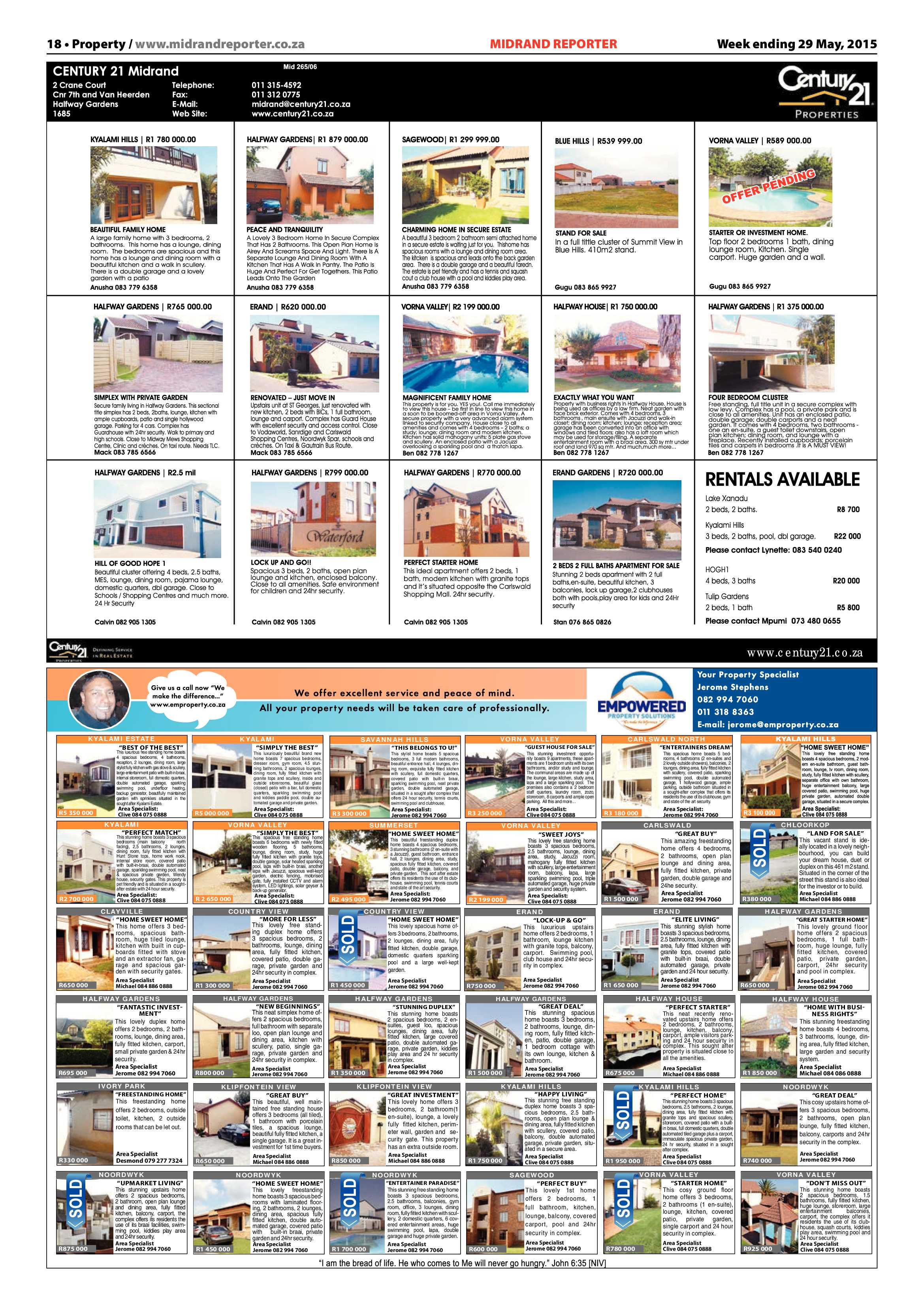 Midrand Reporter 29 May 2015 page 18