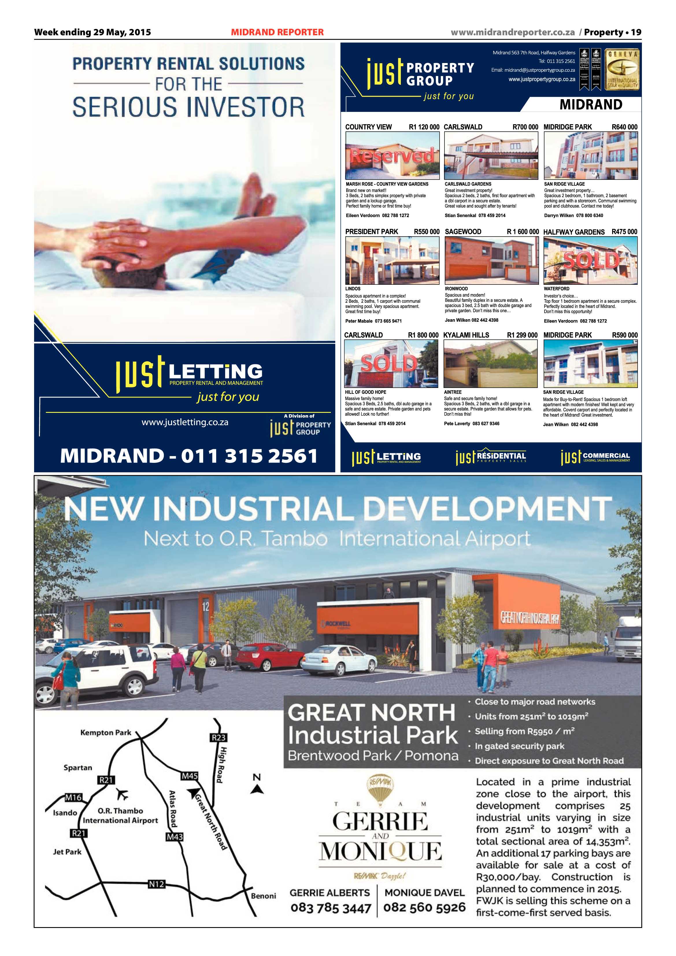 Midrand Reporter 29 May 2015 page 19