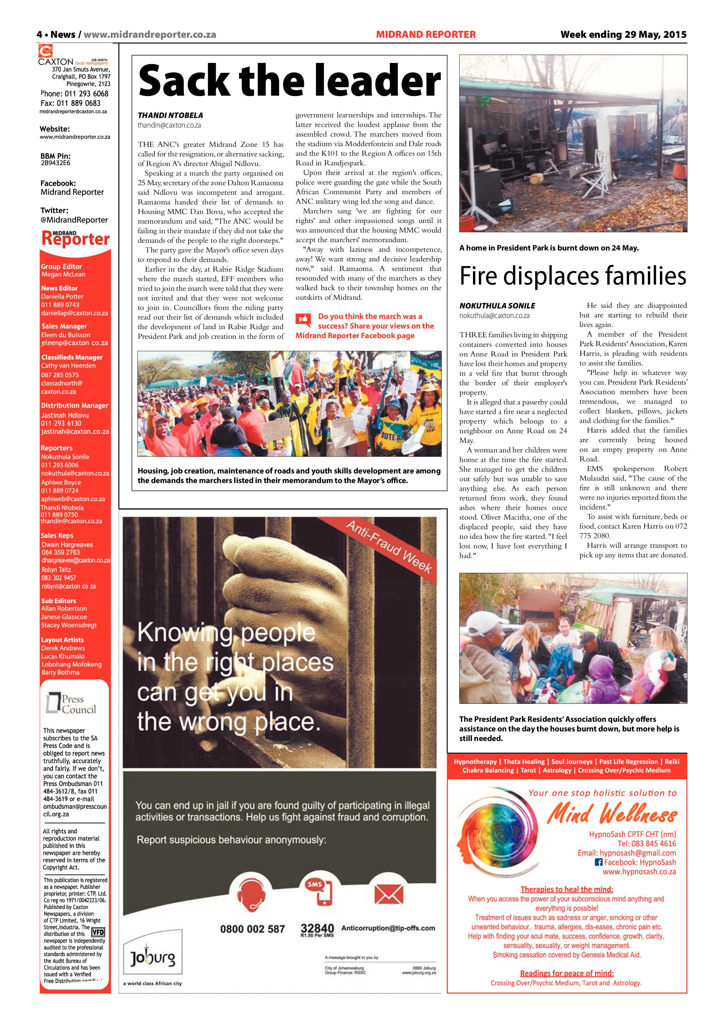 Midrand Reporter 29 May 2015 page 4
