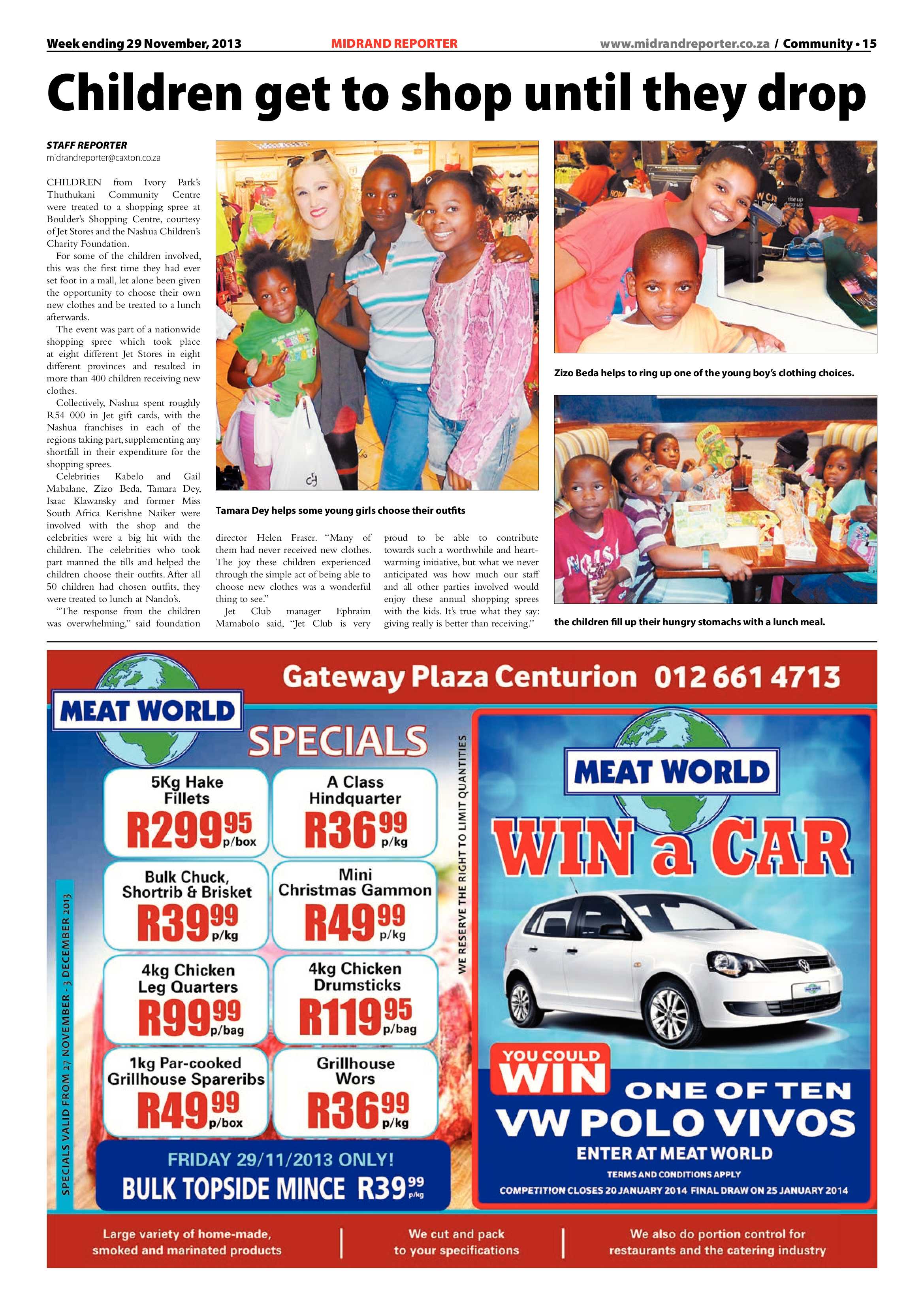 Midrand Reporter 29 November 2013 page 15