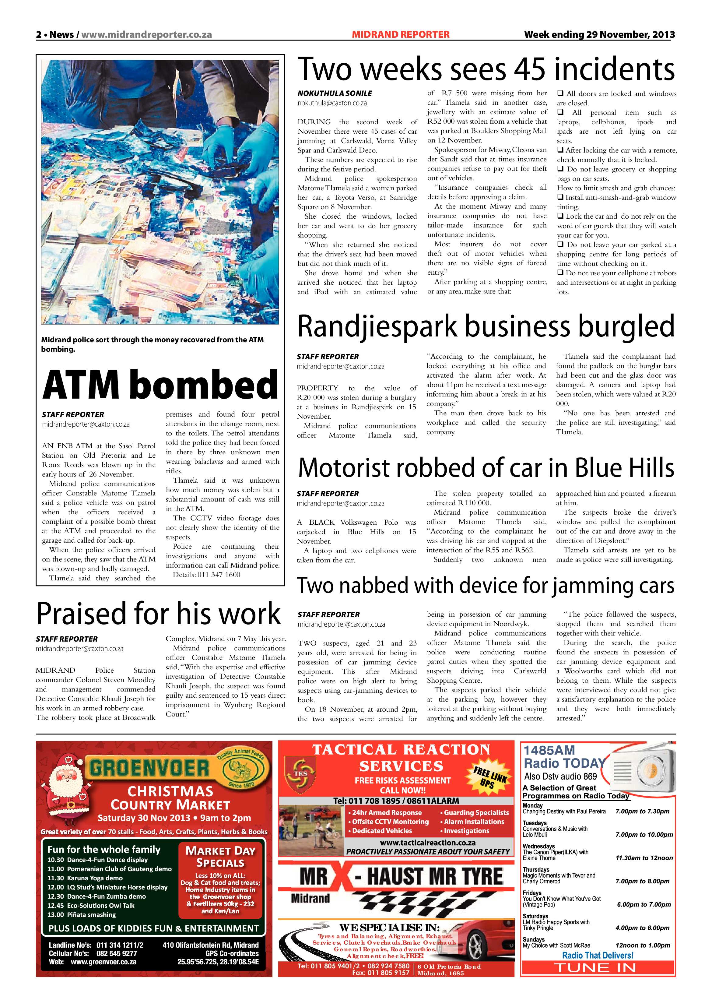 Midrand Reporter 29 November 2013 page 2
