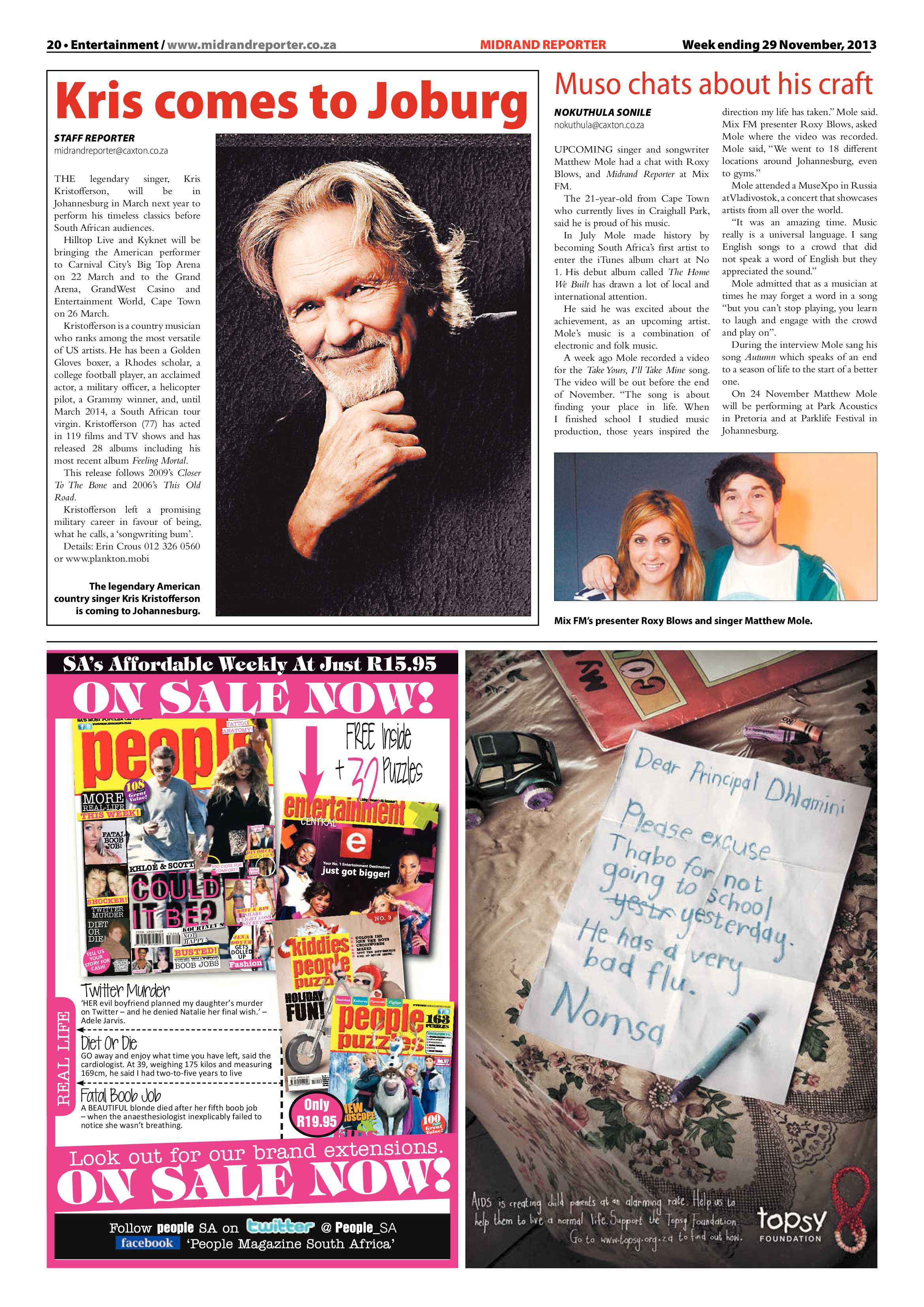 Midrand Reporter 29 November 2013 page 20