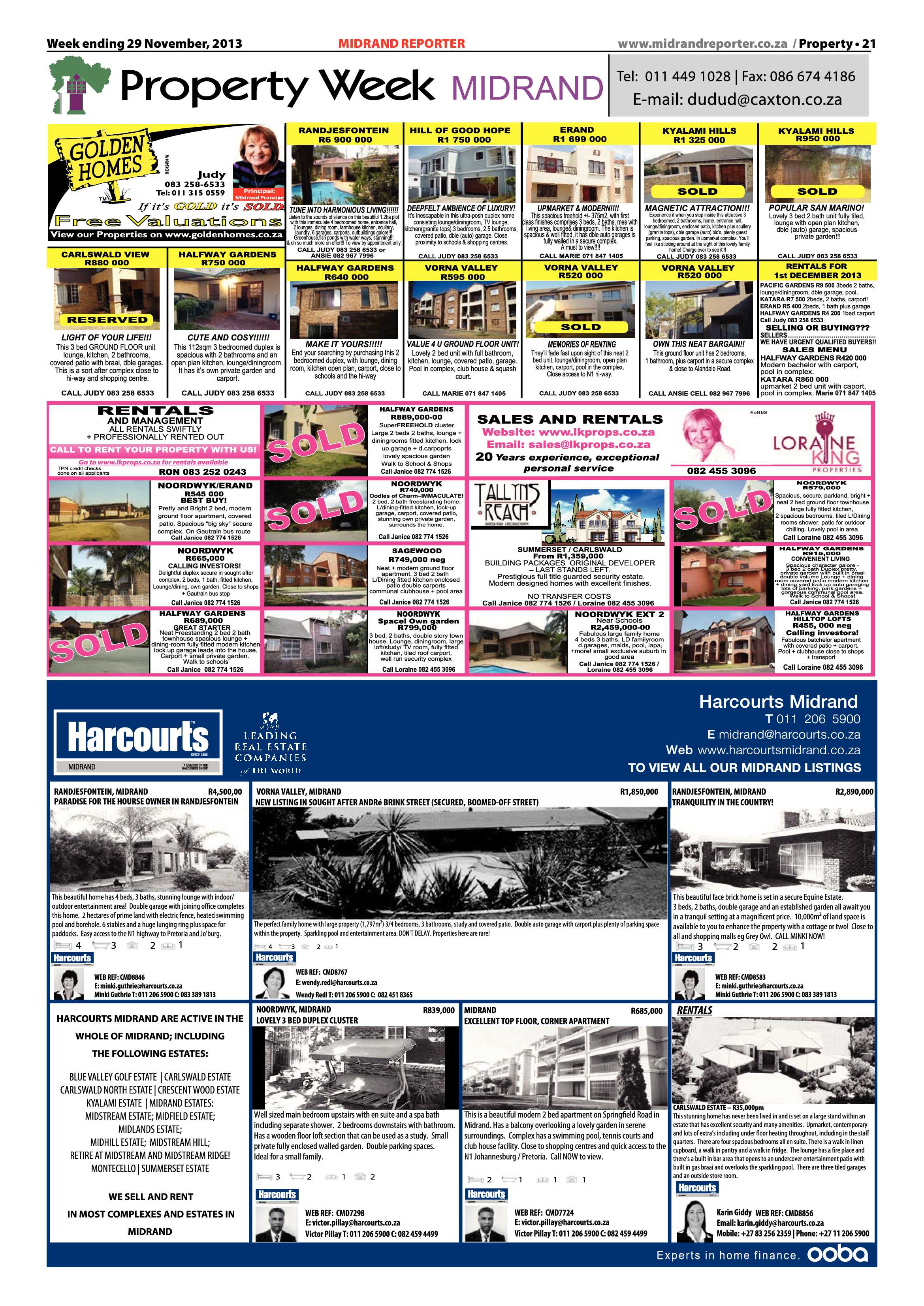 Midrand Reporter 29 November 2013 page 21