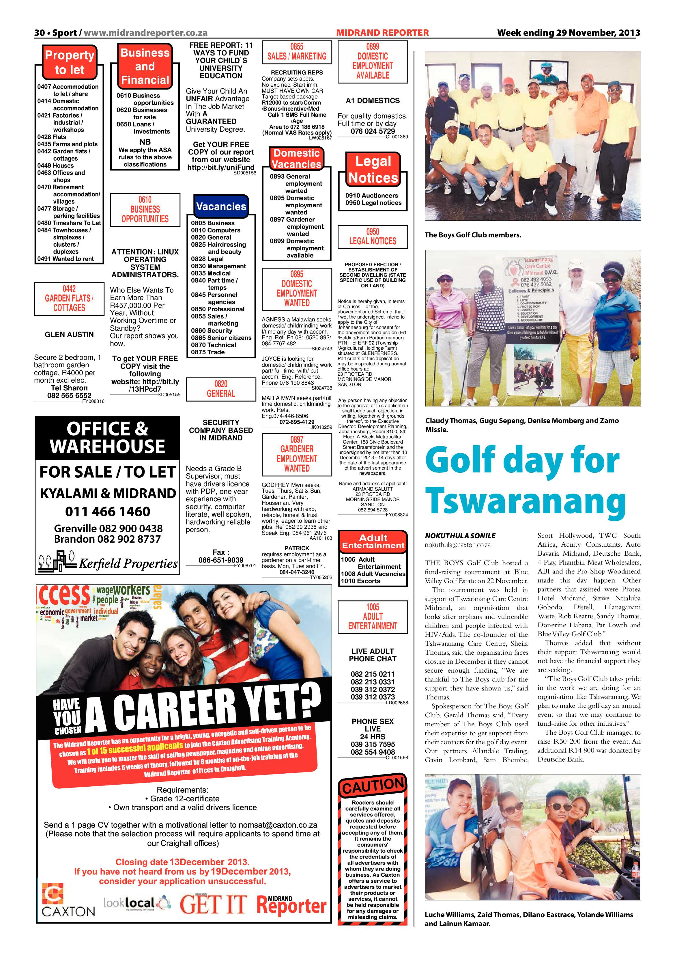 Midrand Reporter 29 November 2013 page 30