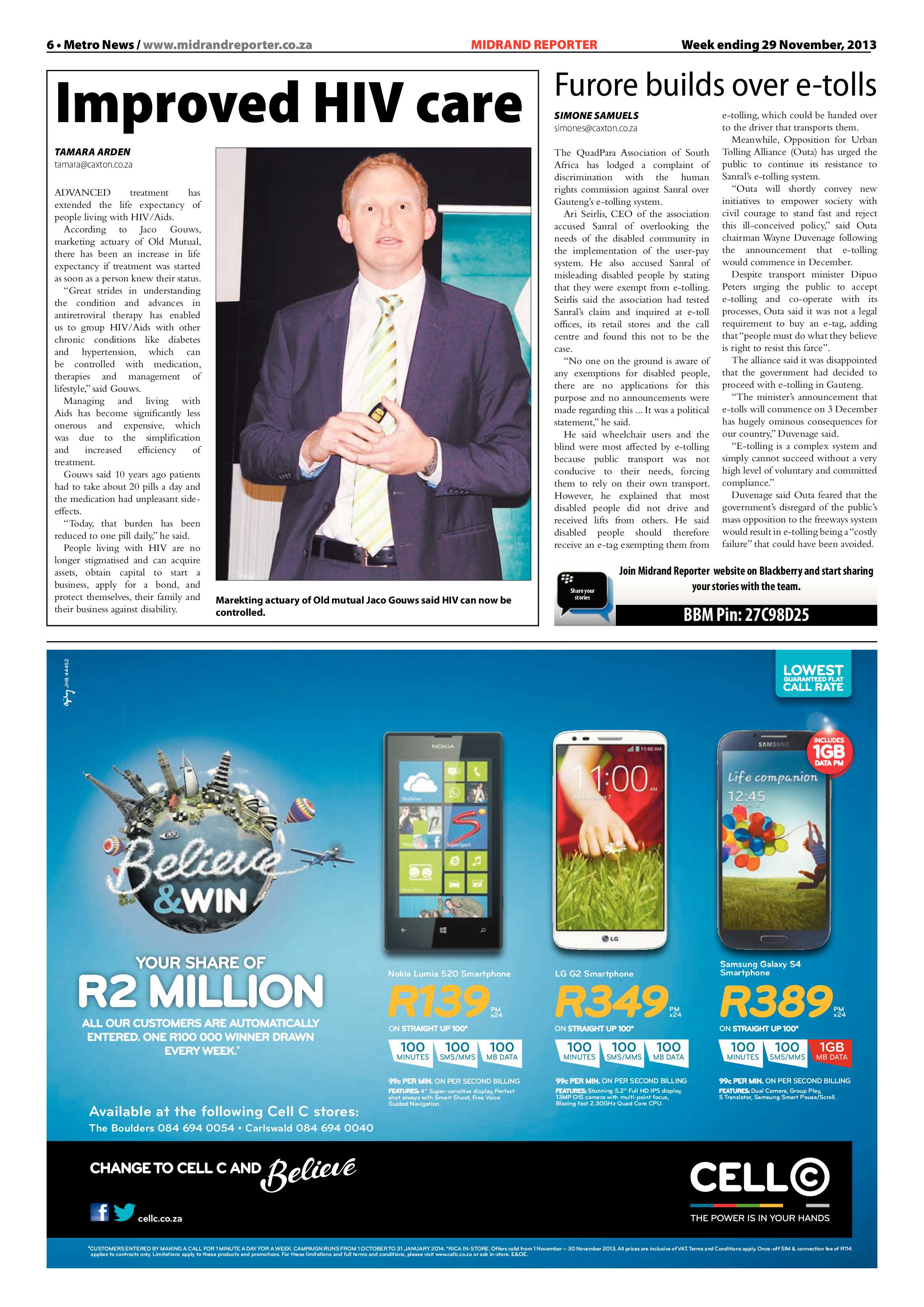 Midrand Reporter 29 November 2013 page 6