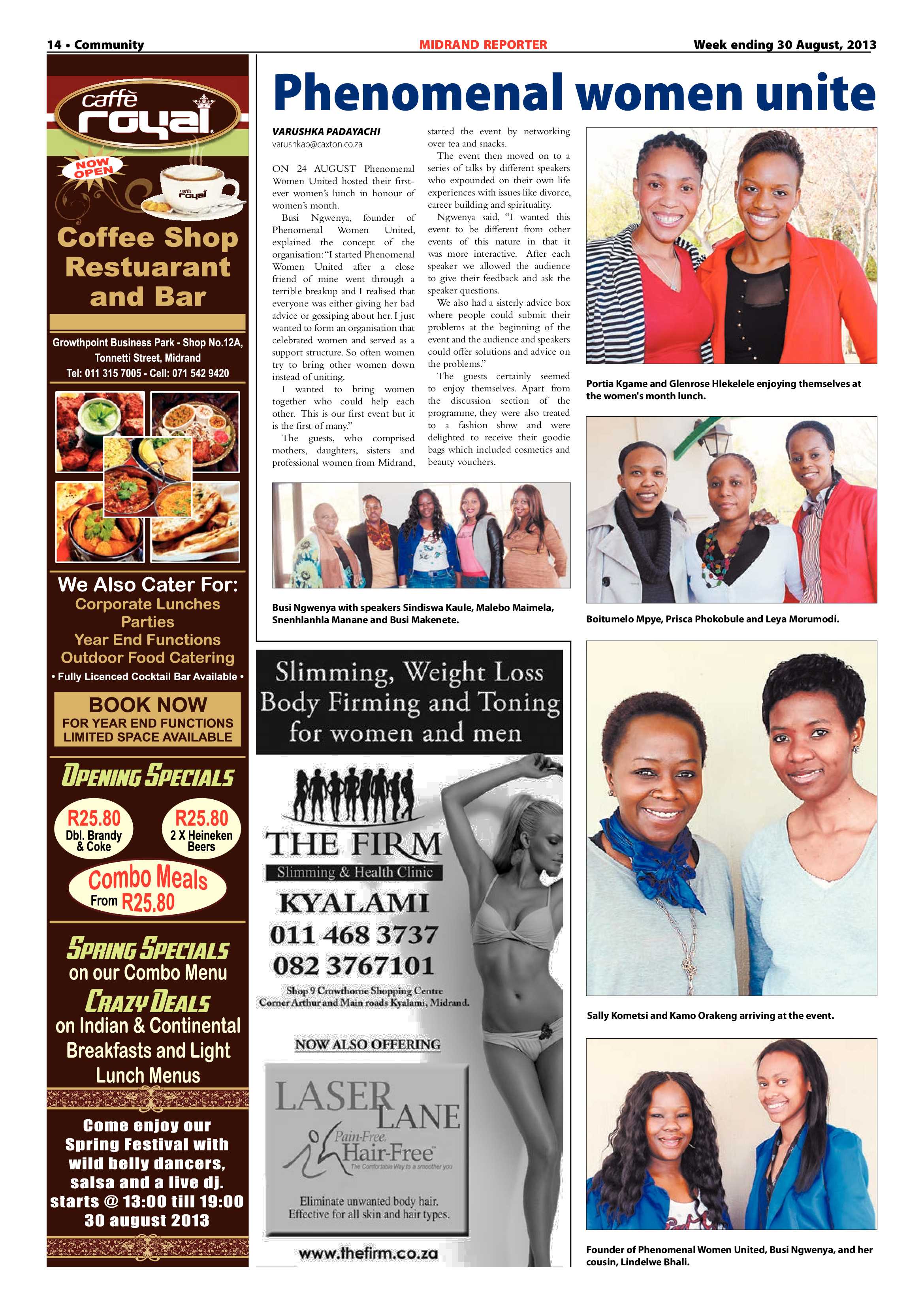 Midrand Reporter 30 August 2013 page 14