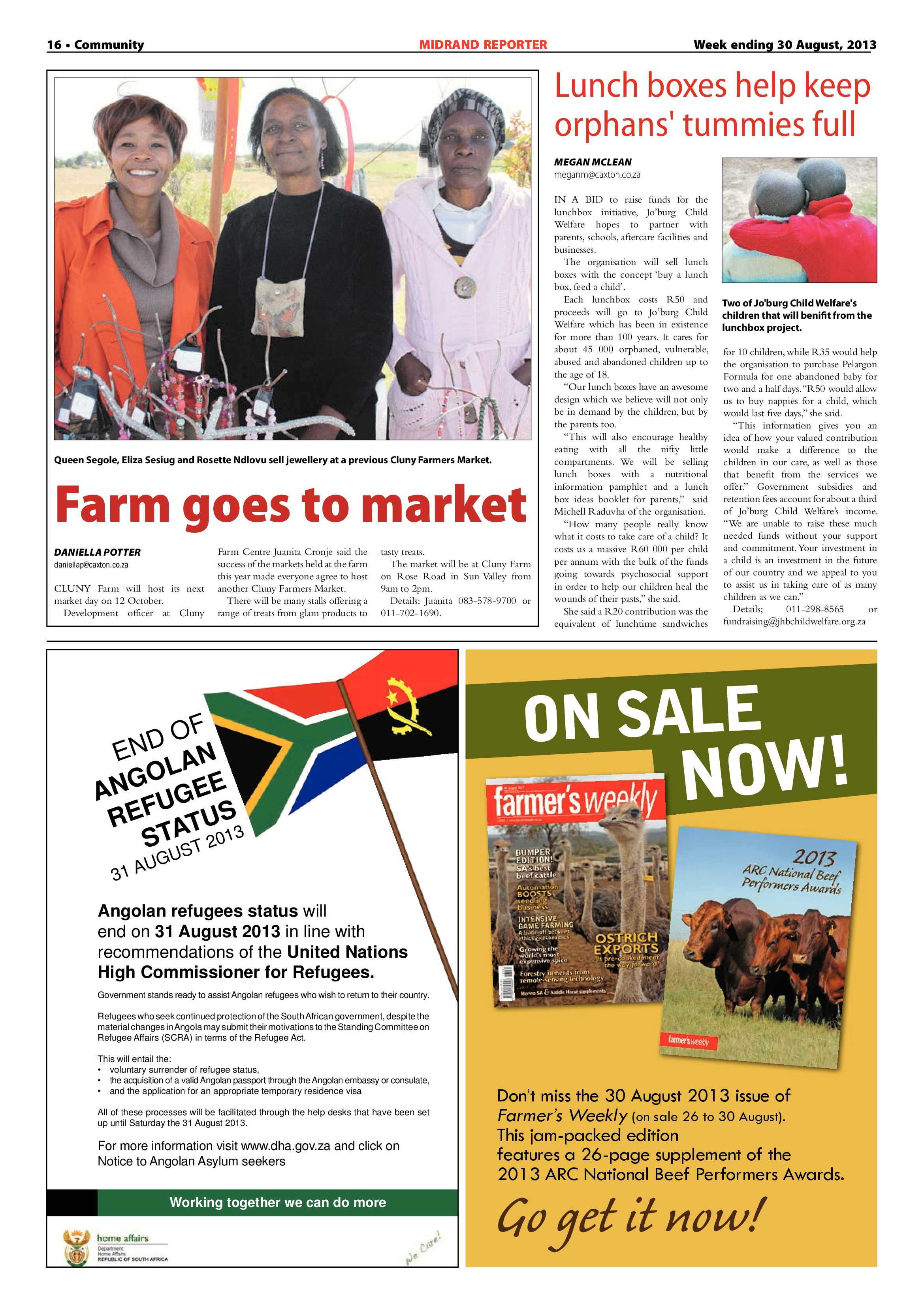 Midrand Reporter 30 August 2013 page 16
