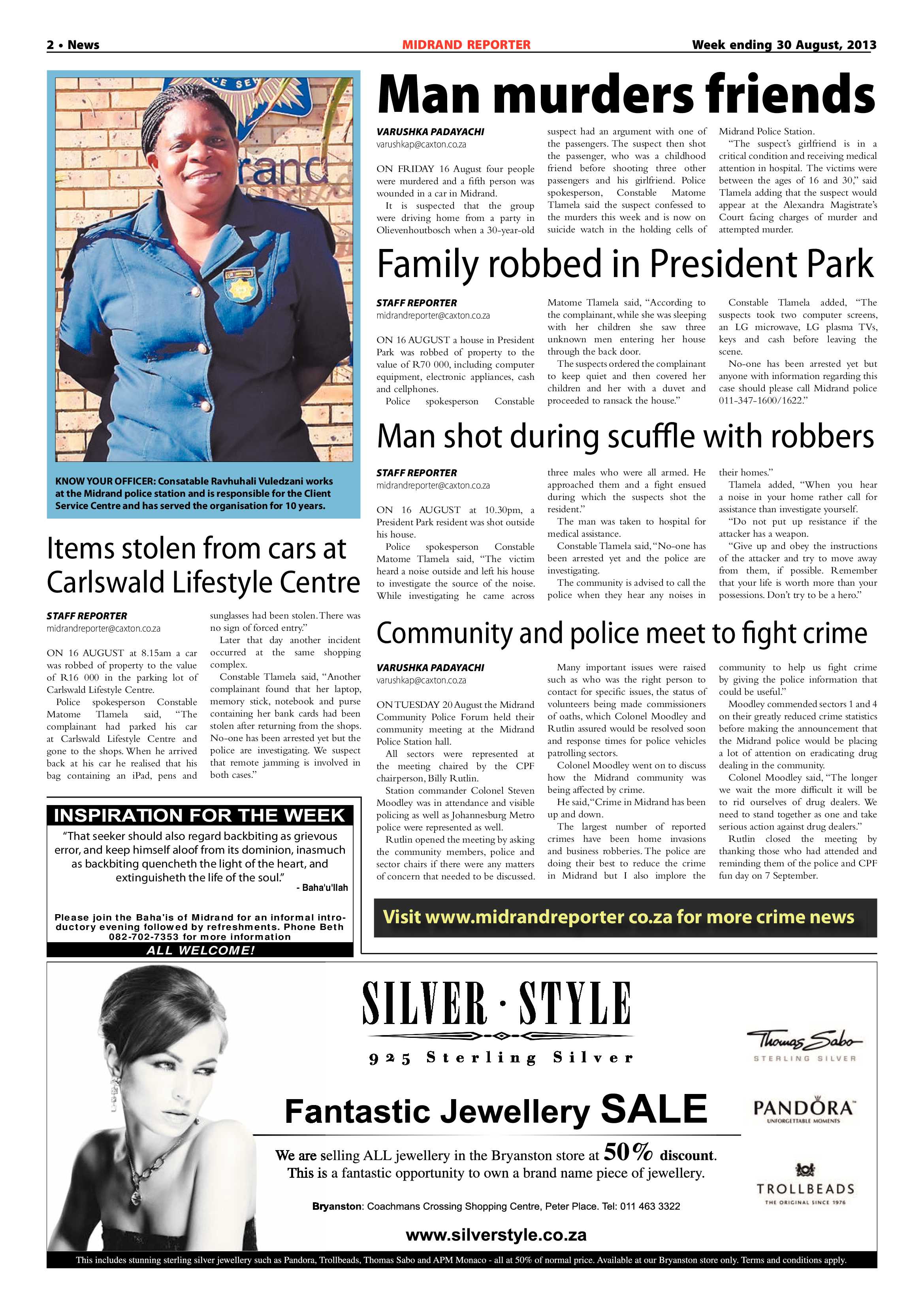Midrand Reporter 30 August 2013 page 2
