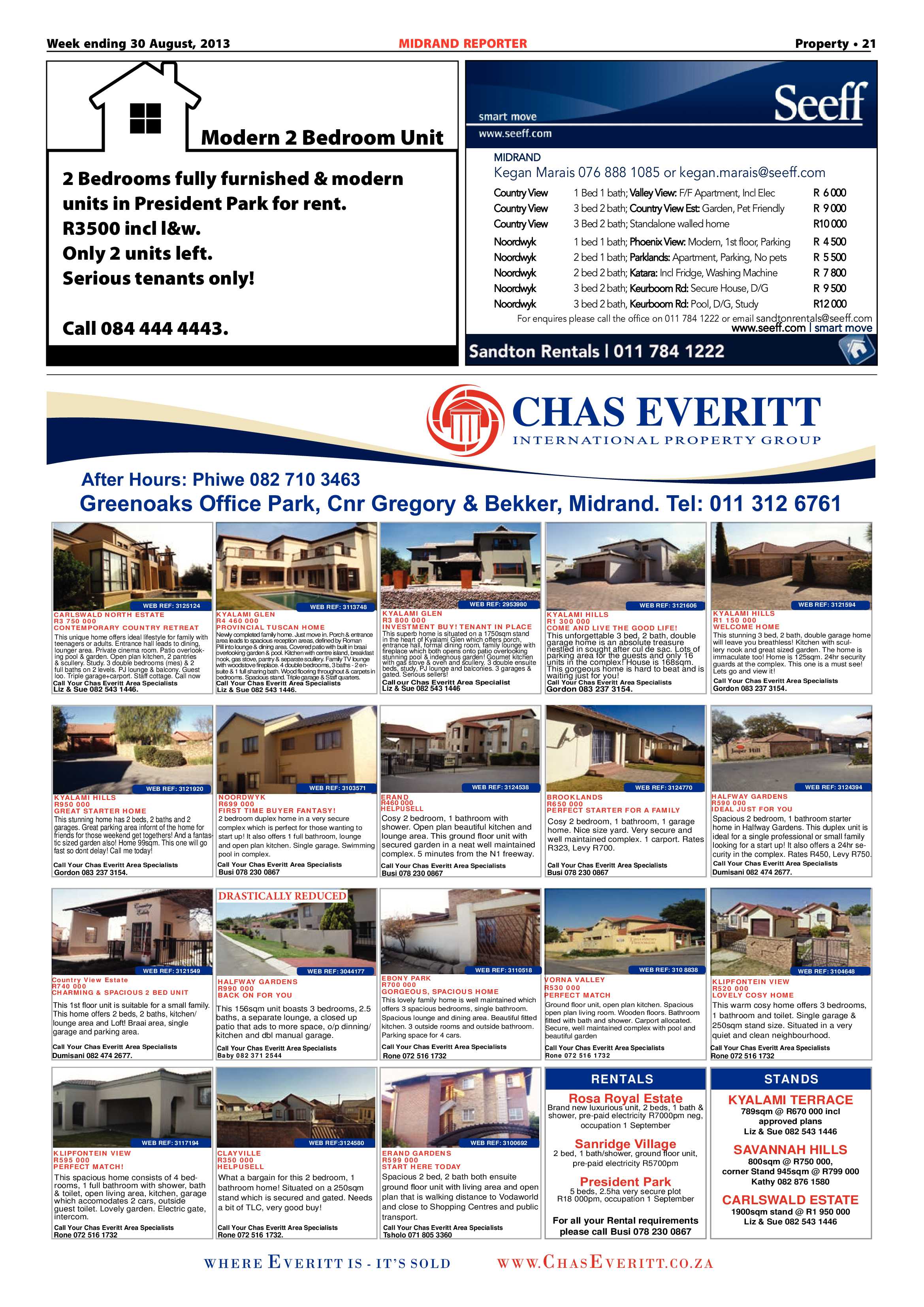 Midrand Reporter 30 August 2013 page 21