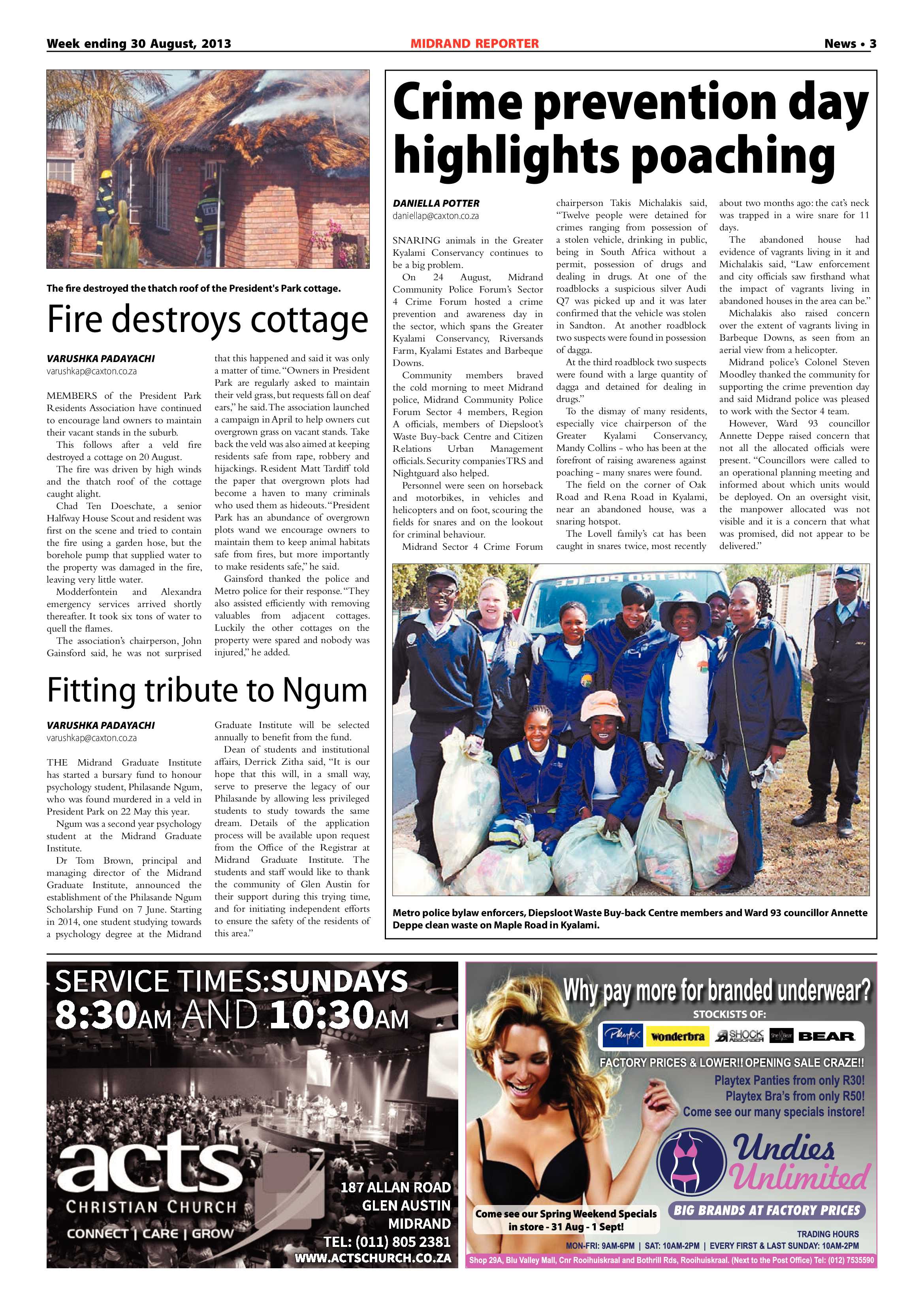 Midrand Reporter 30 August 2013 page 3