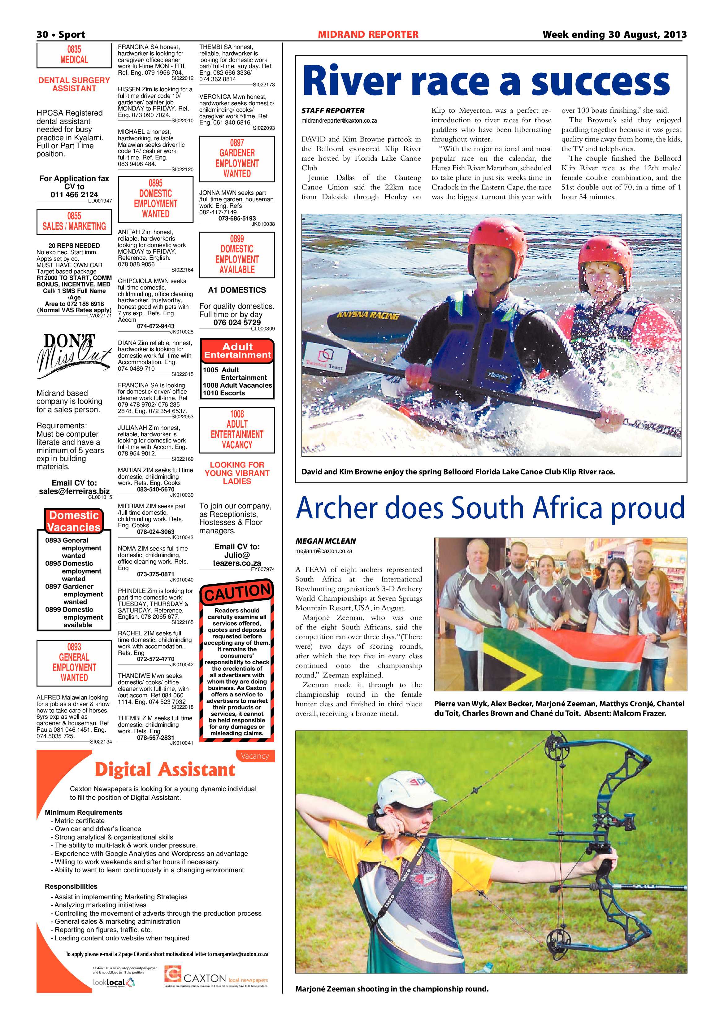 Midrand Reporter 30 August 2013 page 30