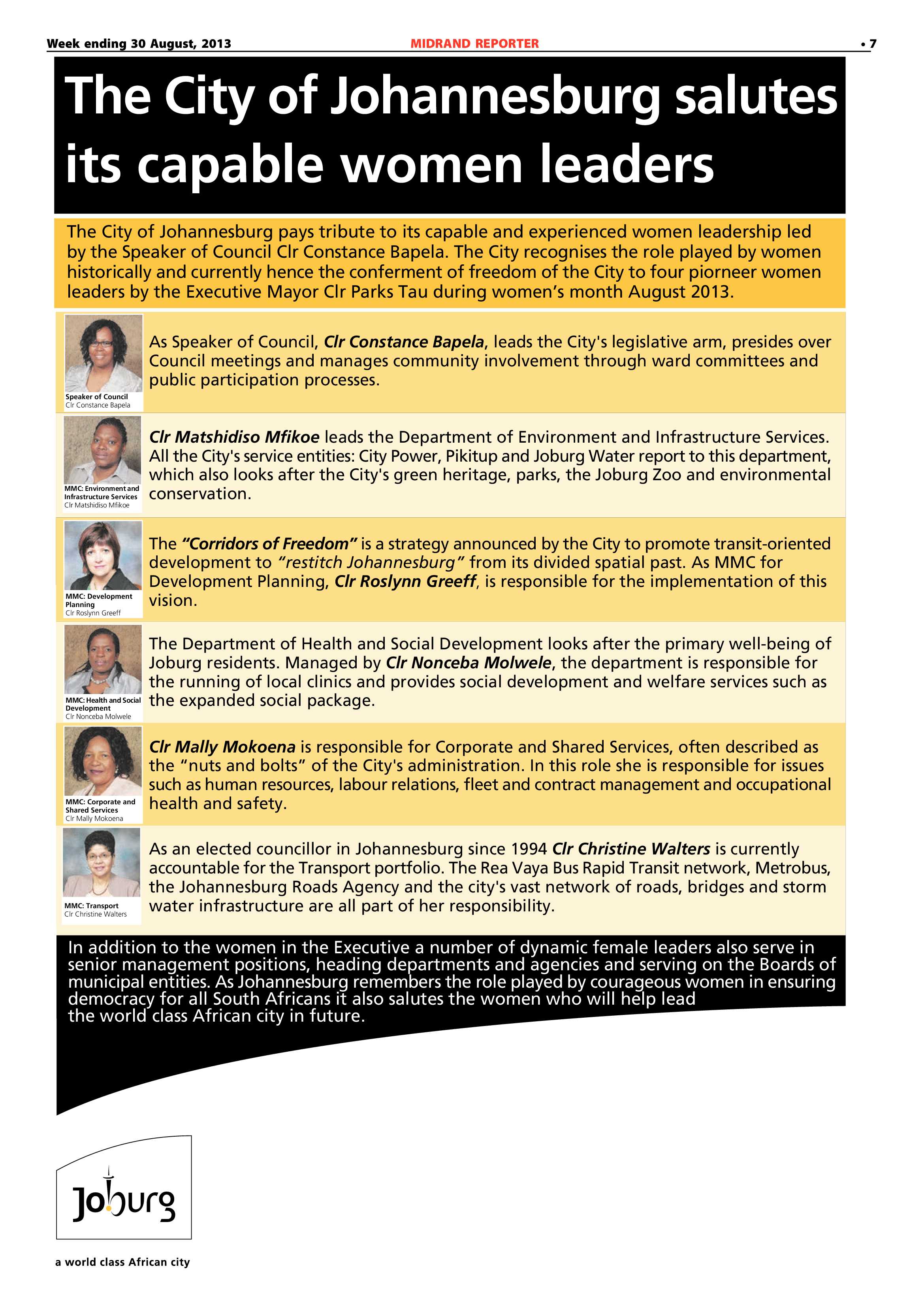 Midrand Reporter 30 August 2013 page 7