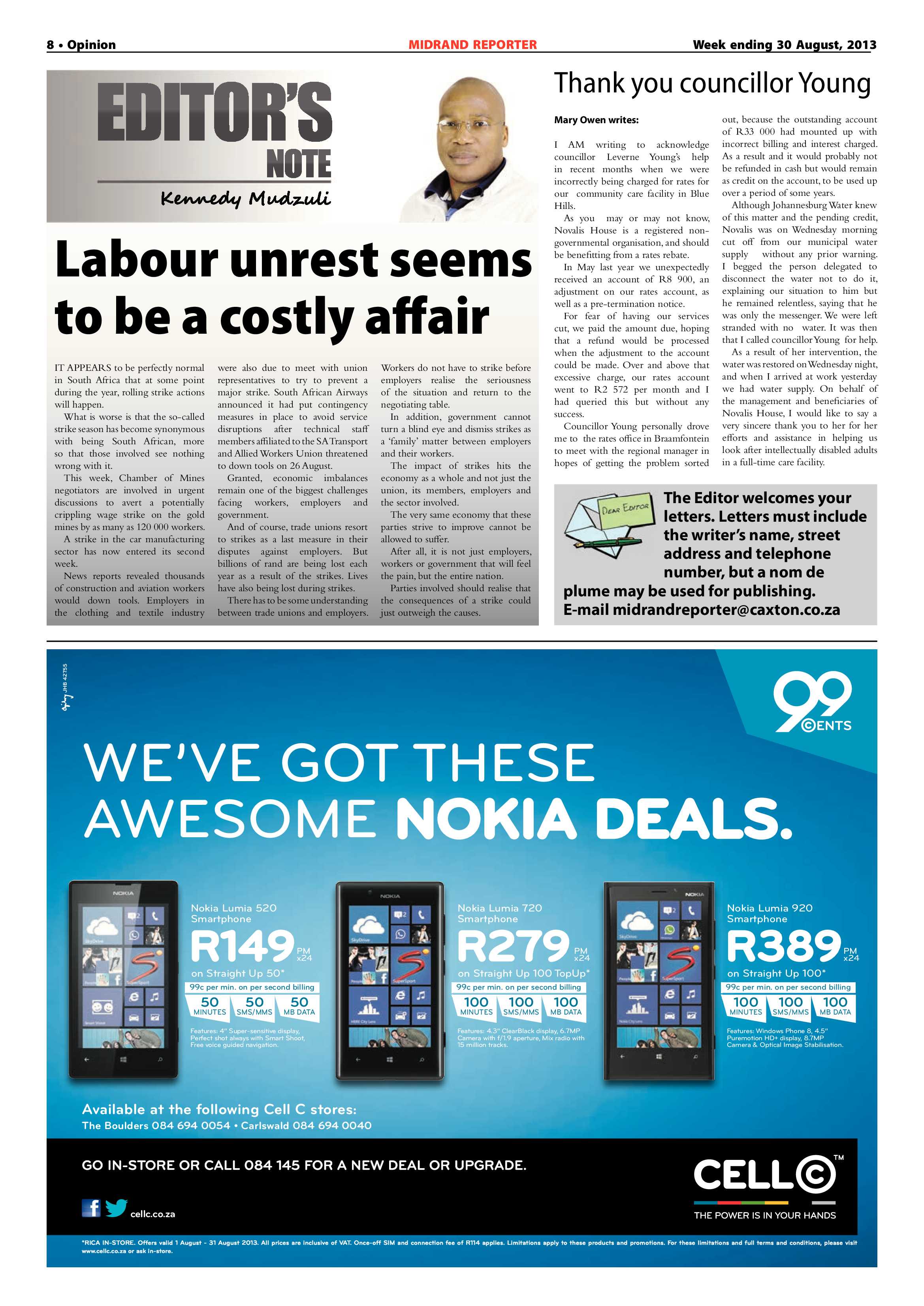 Midrand Reporter 30 August 2013 page 8